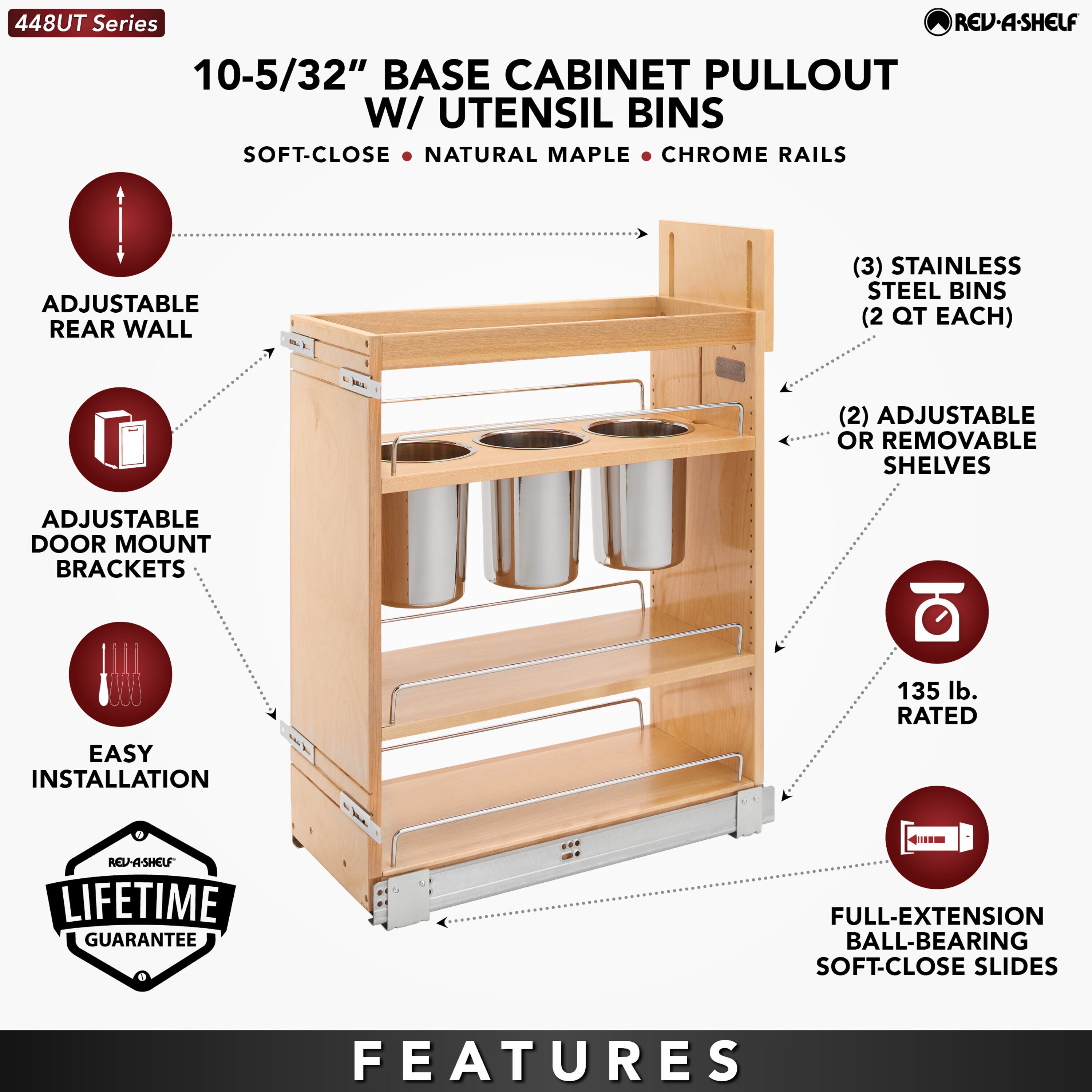Rev-A-Shelf 448UT-BCSC-9C Pull-Out-Cabinet-Baskets - View #4