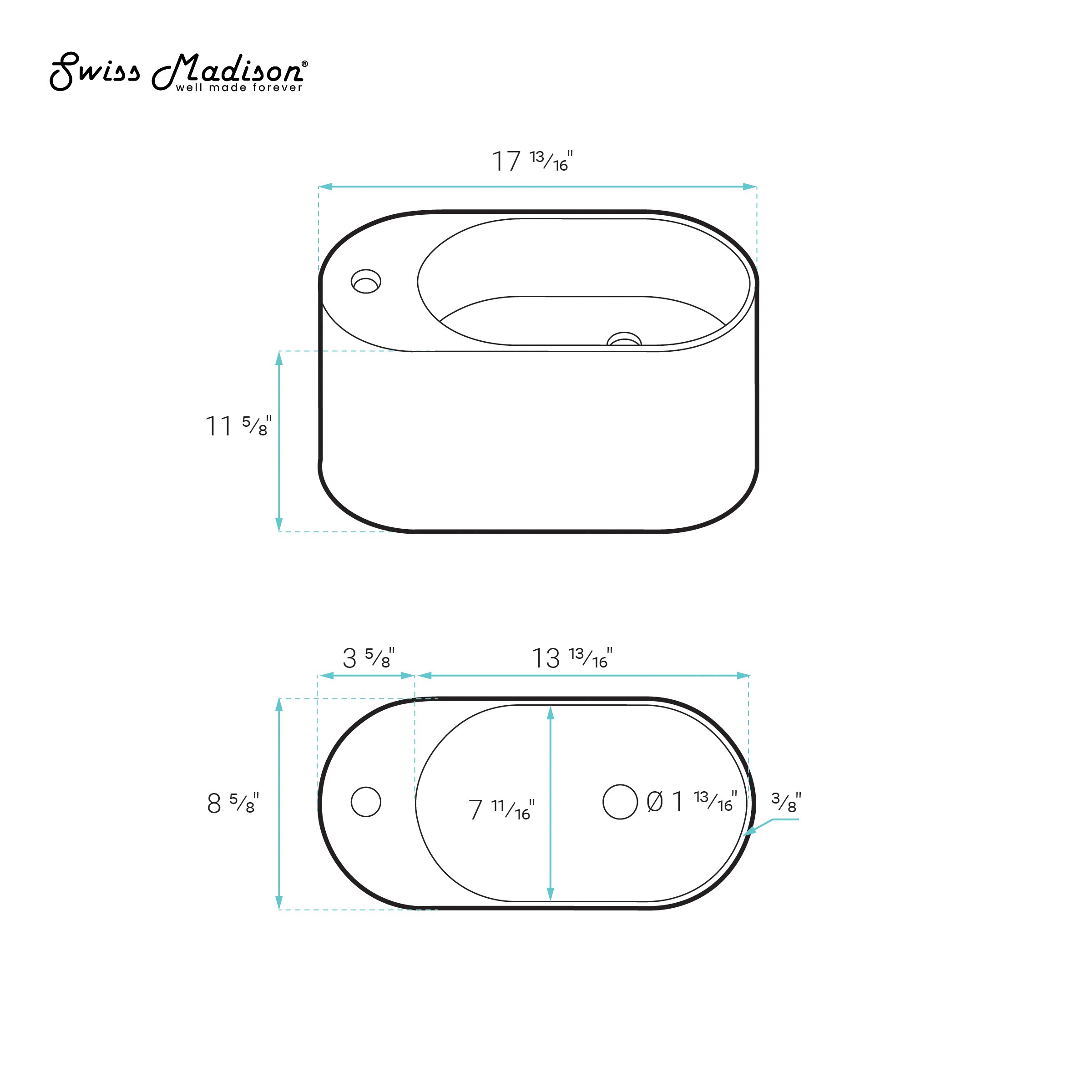 Swiss Madison SM-25-WSARE04GY Bath-Sink - View #6