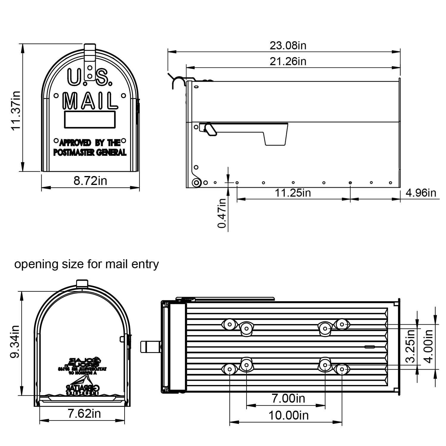 Gibraltar Mailboxes ADM16W01 mailboxes - View #4