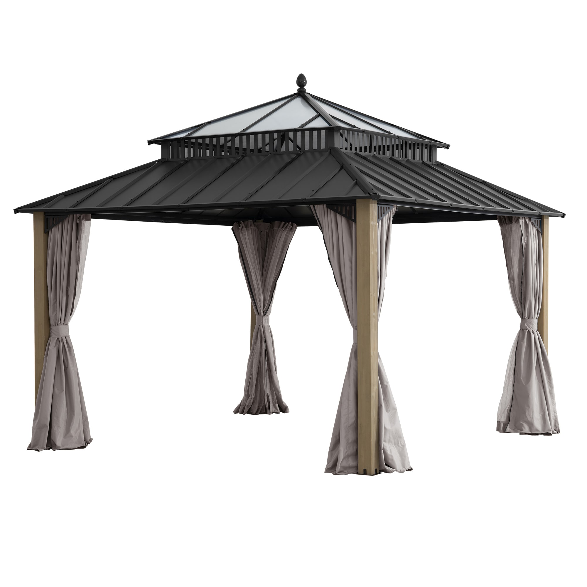 Sunjoy A10204385000 Wood-Resin-Gazebos - View #2