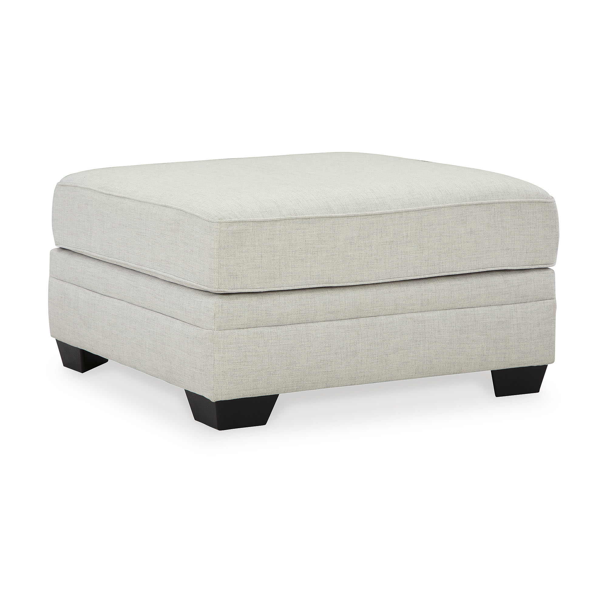 Signature Design by Ashley 3970208 Huntsworth Dove Gray Oversized Accent Ottoman with Polyester Linen Upholstery and Reinforced Frame