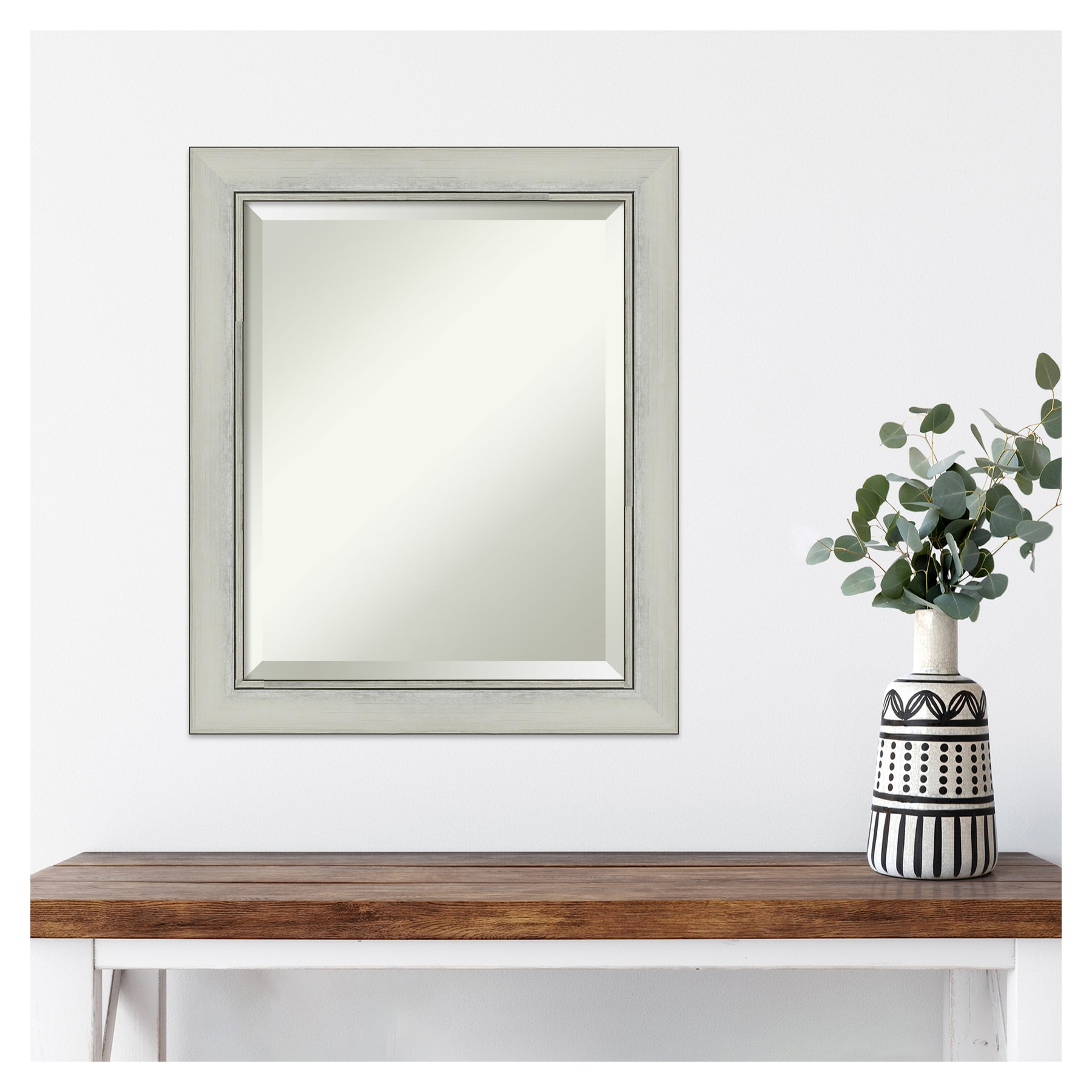 Amanti Art Flair Silver Patina 20-in W x 24-in H Silver Framed Wall ...