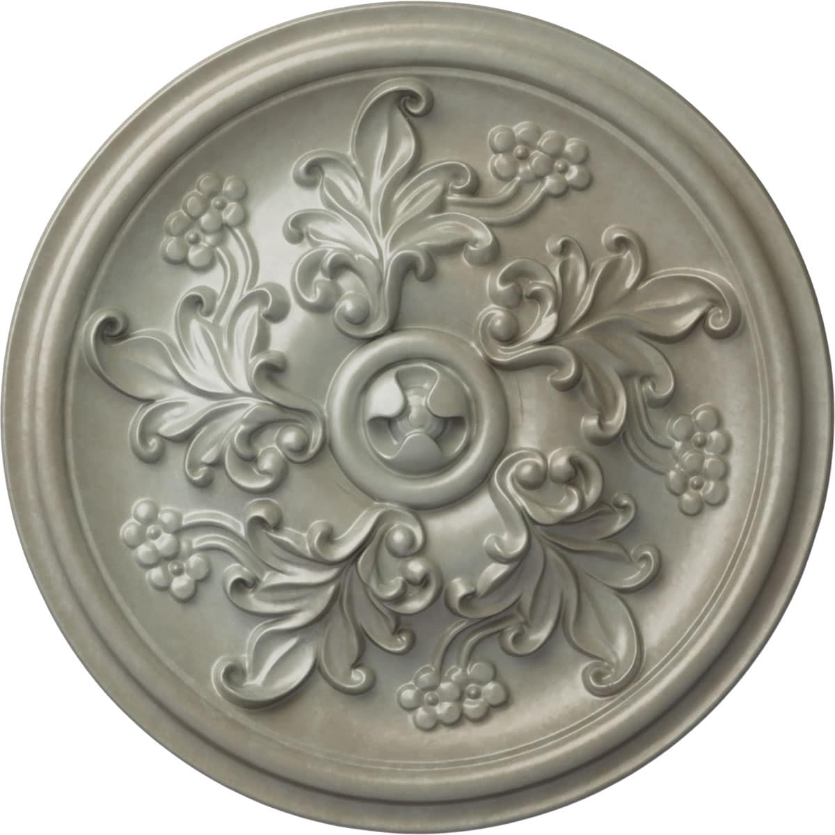 Ekena Millwork CM14KTFLS Katheryn 14.5-in W x 14.5-in L Painted Flash Gold Polyurethane Whole Ceiling Medallion
