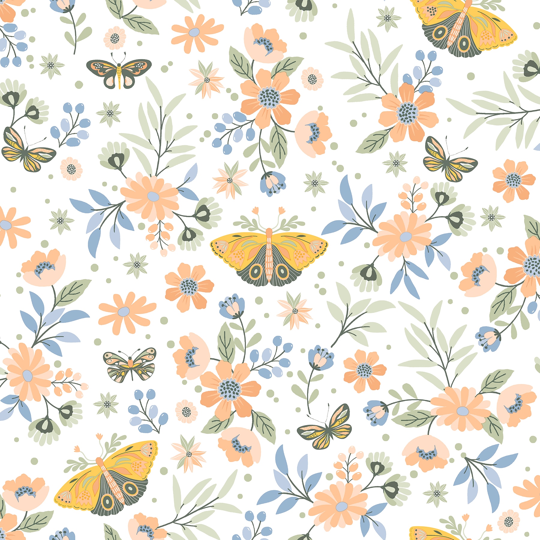 Chesapeake 4060-58105 Fable 57.5-Sq. Feet Multicolor Non-woven Animals Unpasted Wallpaper