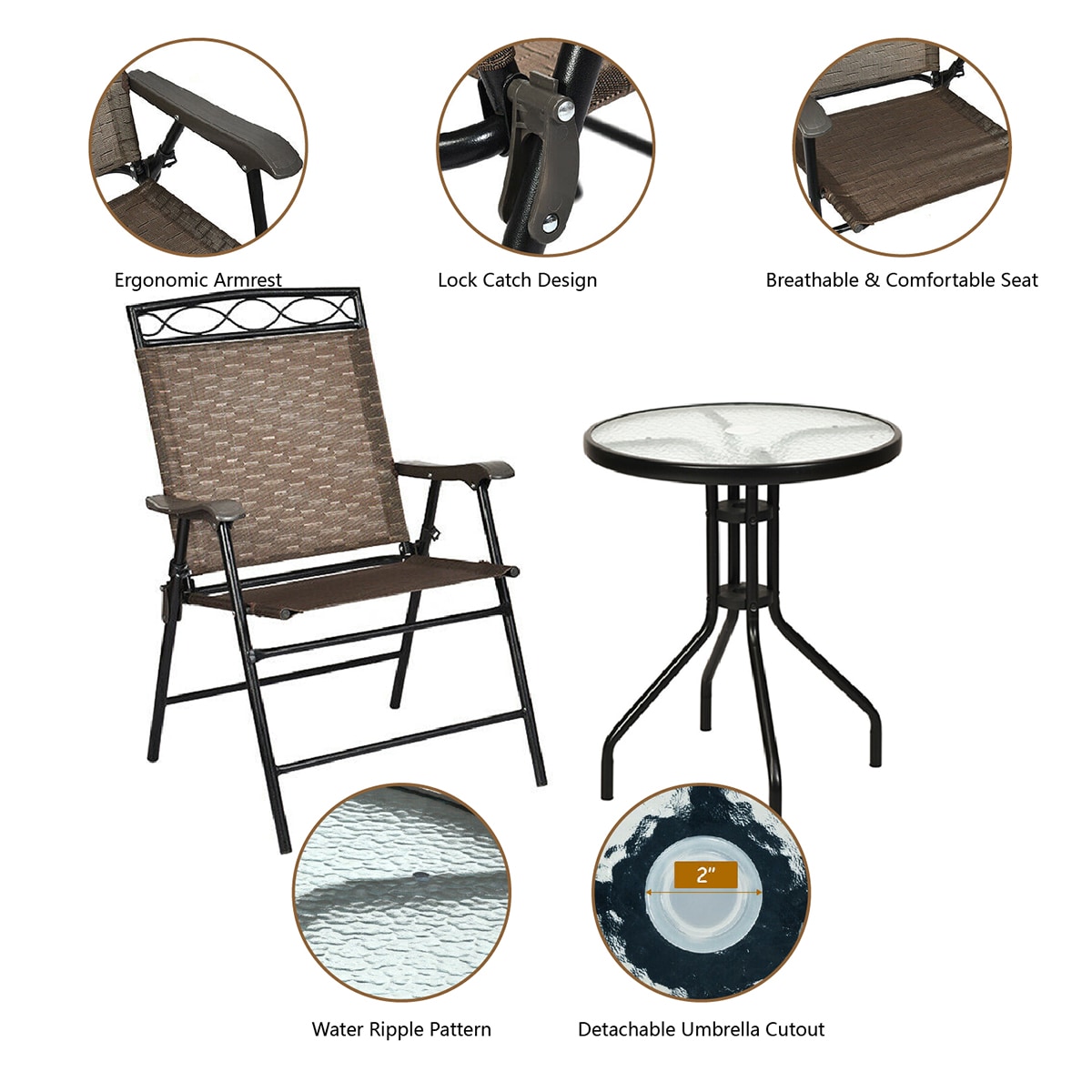 Forclover HYFE-3499LS Patio-Dining-Sets - View #4