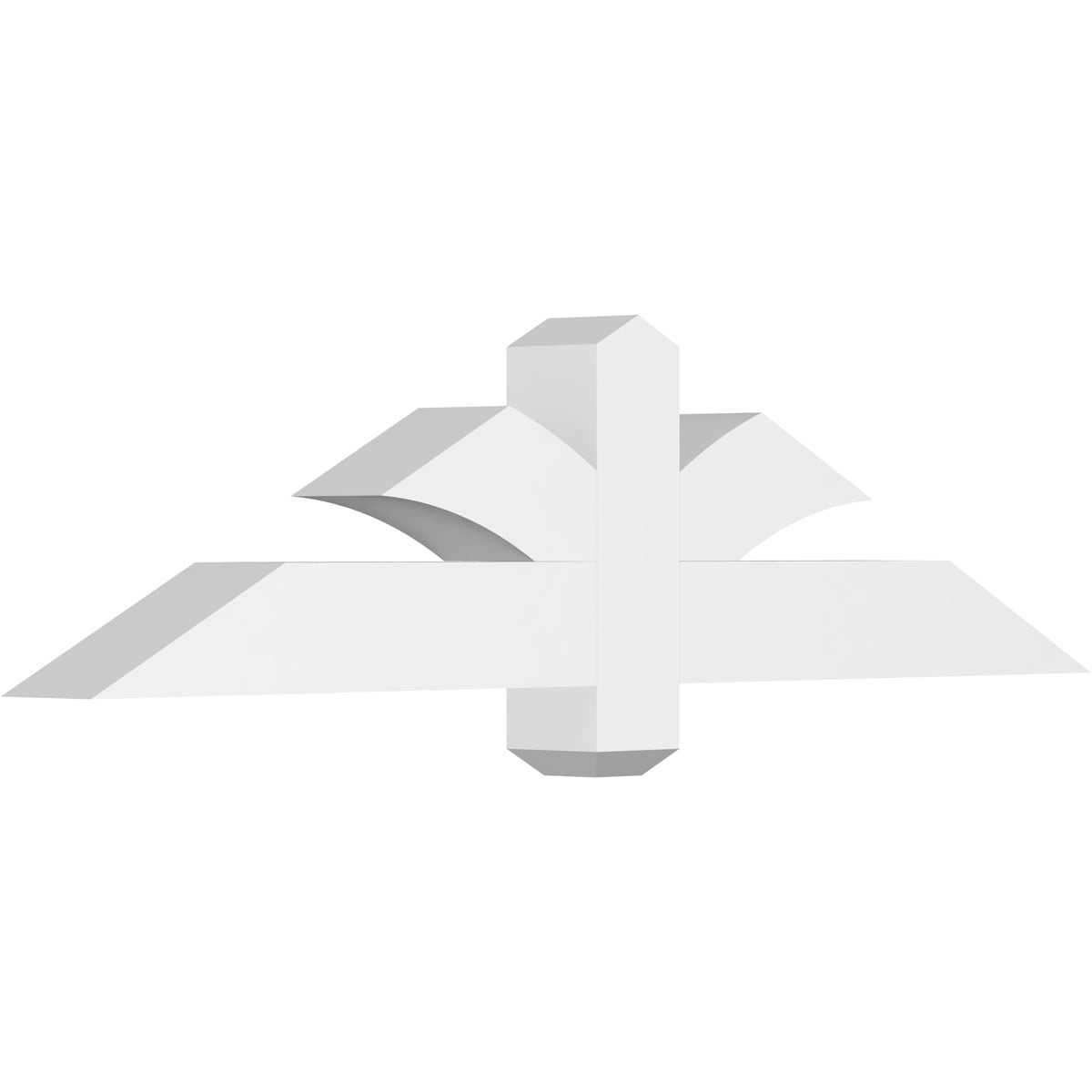 Ekena Millwork GBP048X12X0404RED00 Redmond White PVC Gable bracket