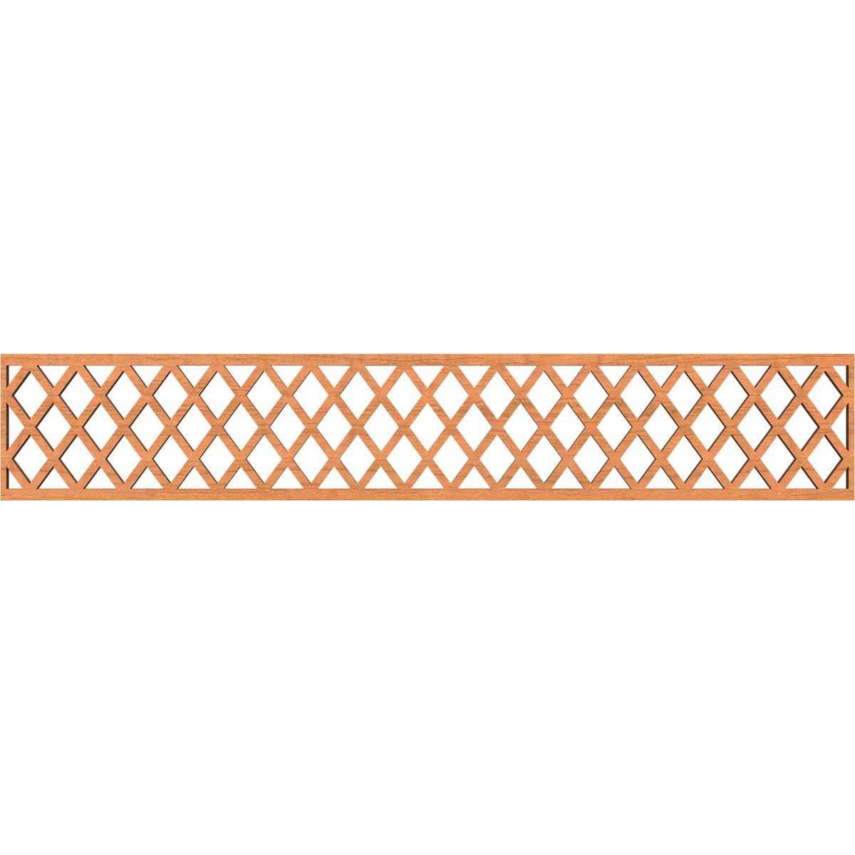 Ekena Millwork MLDB08X46MNCCH Manchester Fretwork Flat Trim 8-in x 3.89-ft Cherry Brown Unfinished 2156395 Pierced Wall Panel Moulding