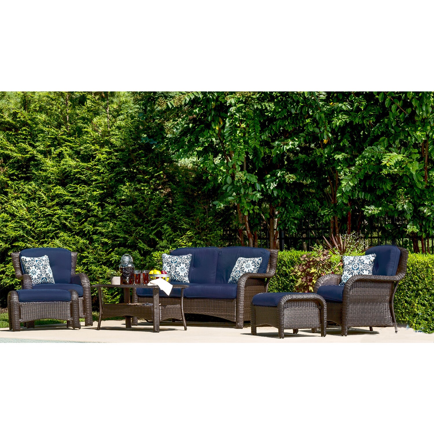 Hanover STRATHMERE6PCNVY Patio-Conversation-Sets - View #17