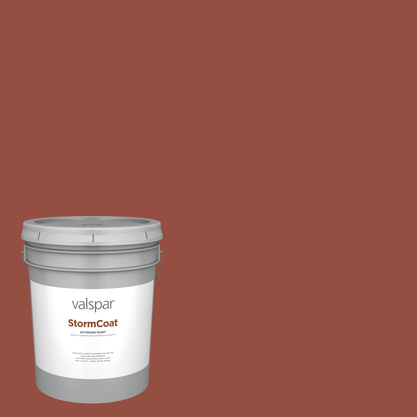 Valspar 2011-7-148837 Storm Coat Semi-gloss Russet Red 2011-7 Latex Exterior ( 5-gallon )