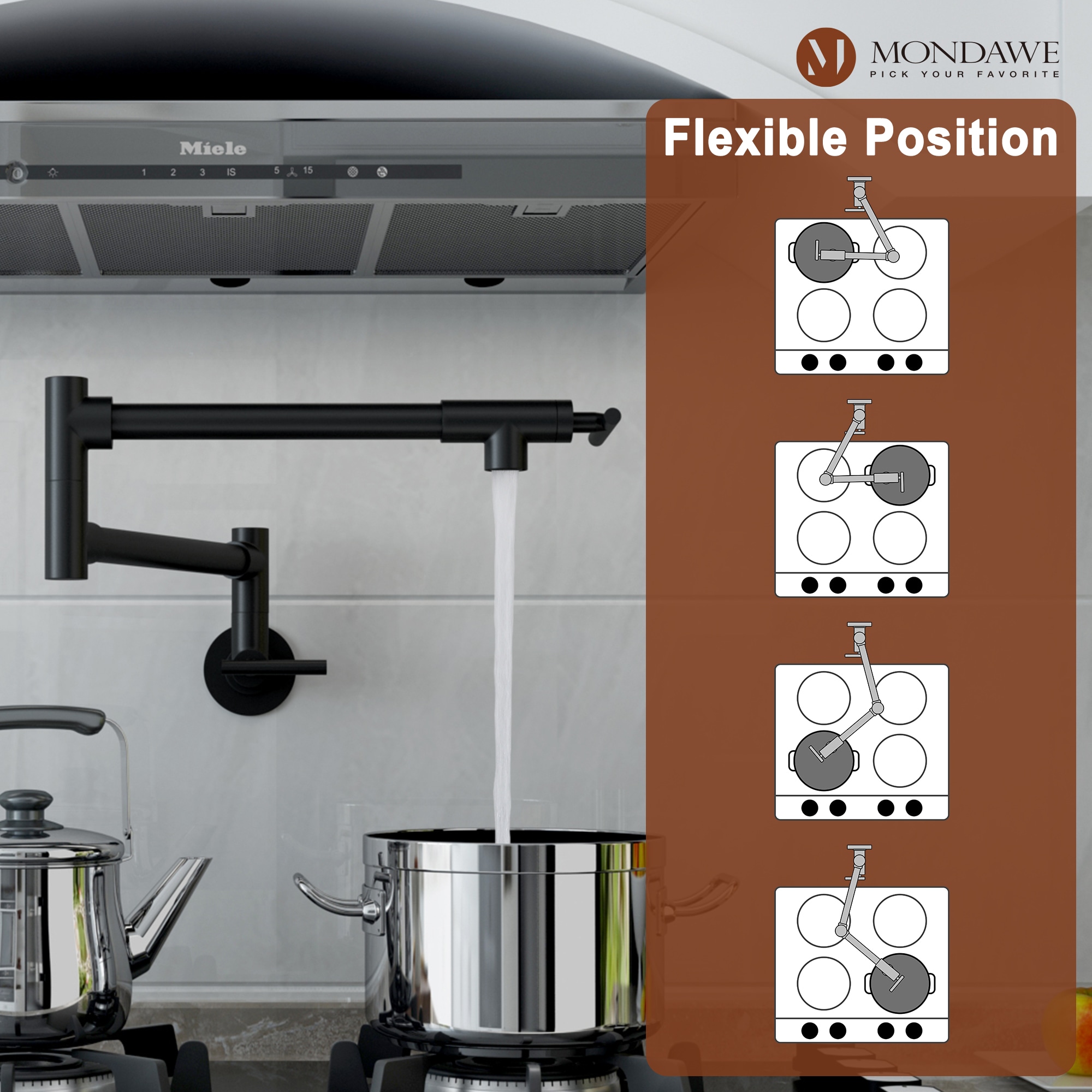 Mondawe OR-846MBF-DG Kitchen-Faucets - View #3