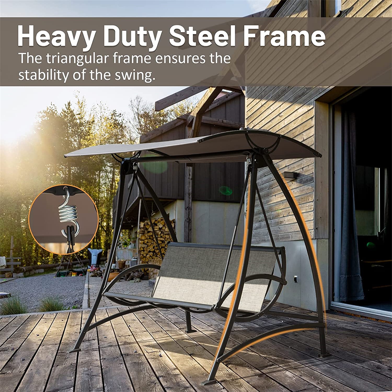 Mondawe HFZY-03-W Swing-Gliders - View #2