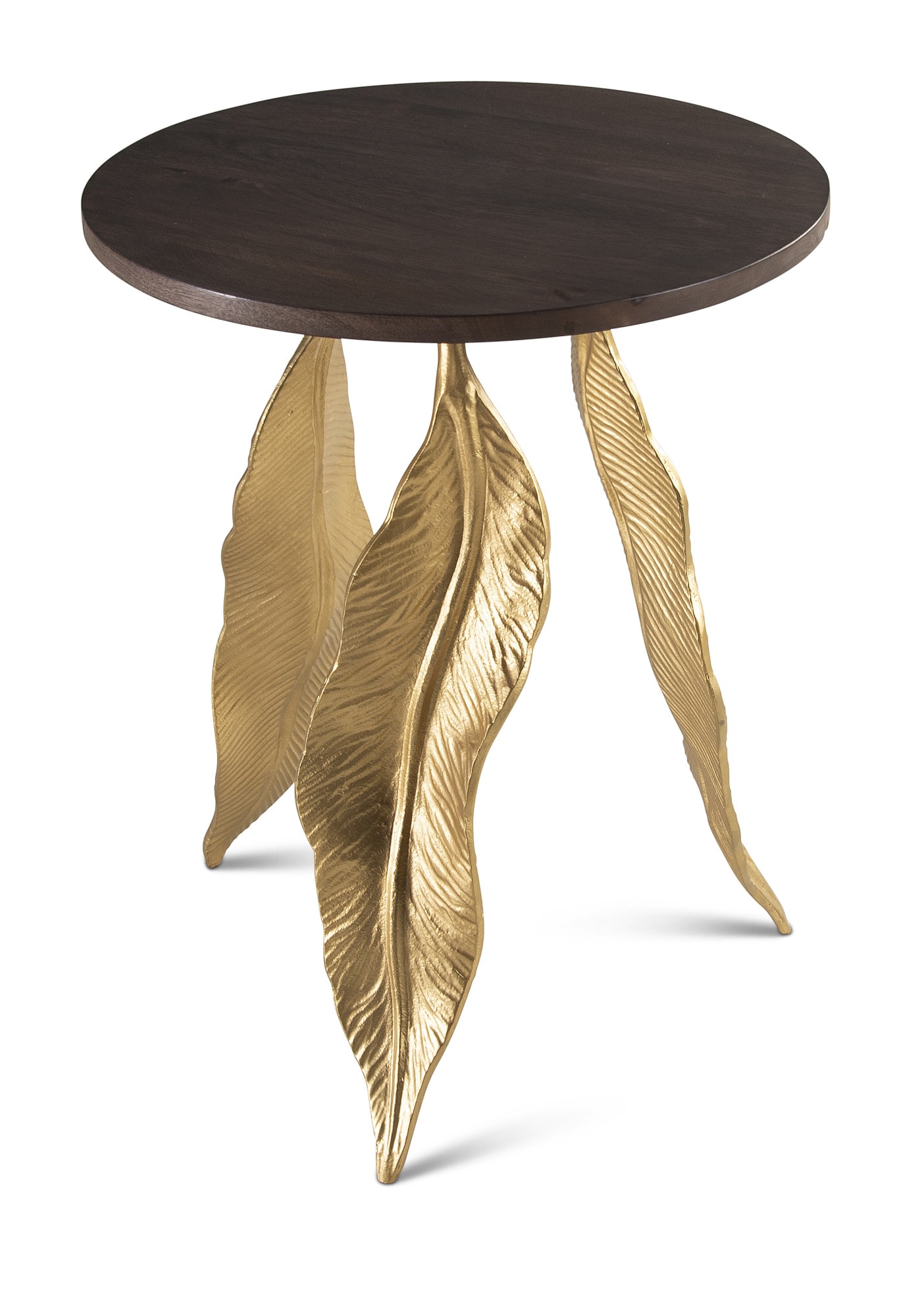 Steve Silver VN180E 18-Inches W x 22.25-Inches H Gold Wood Round Modern End Table