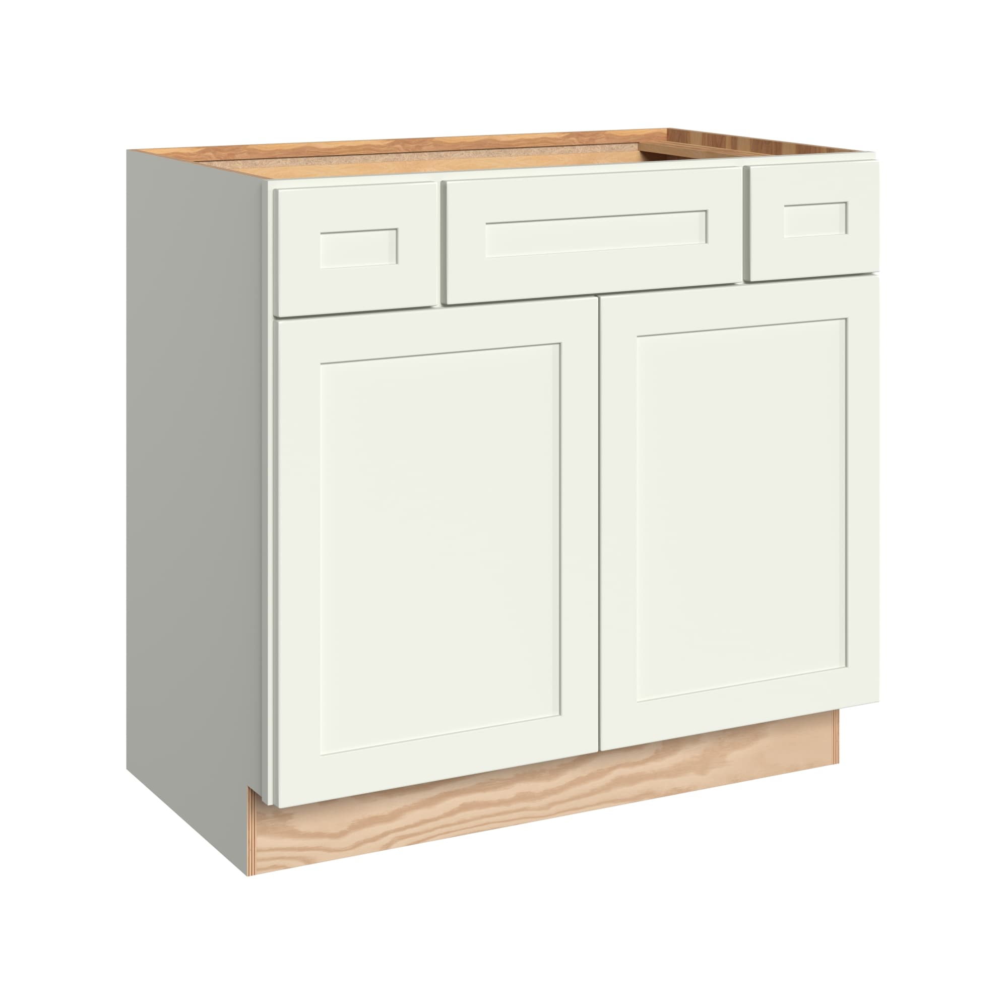 KraftMaid Momentum VSB362134.2G71 Deveron 36-in Dove White Bathroom Vanity Base Cabinet without Top
