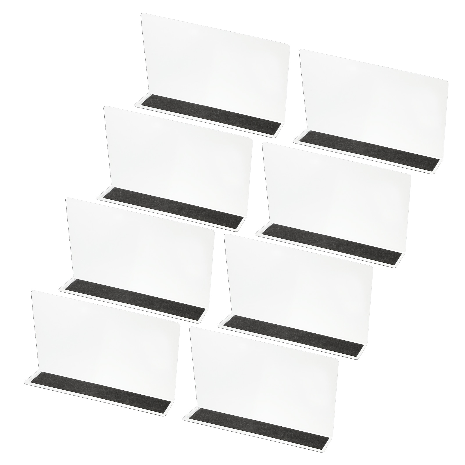 PATIKIL 8pcs Shelf Dividers for Closet Organization 7.9x1.6x4.8inch Acrylic Magnetic Closets Separator Kitchen Cabinet Shelves Under Bed Blocker for Bedroom Kitchen Office Clear