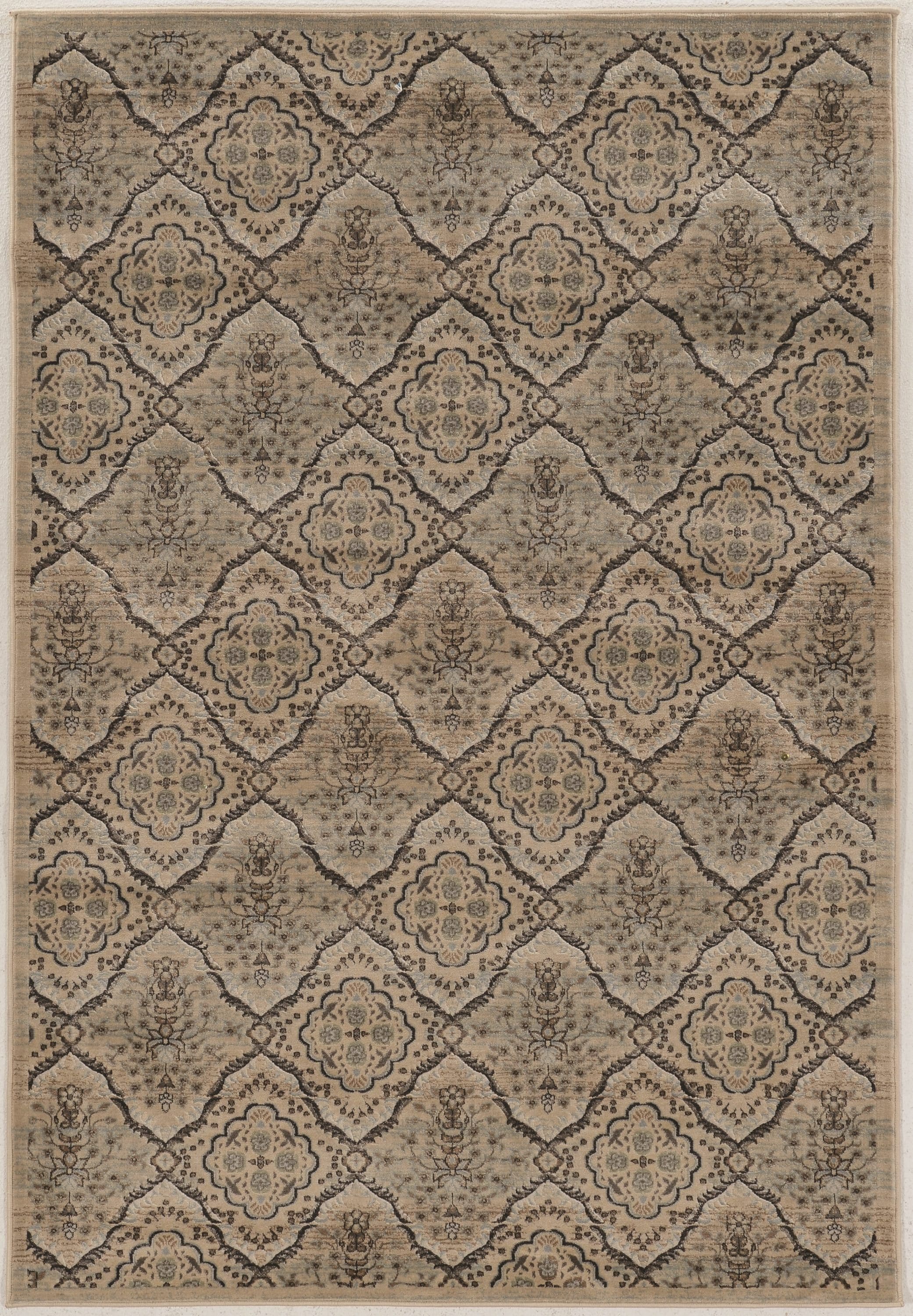 Linon RUGBYJ1481 Jewell 8 X 10 (ft) Beige Indoor Geometric Area Rug