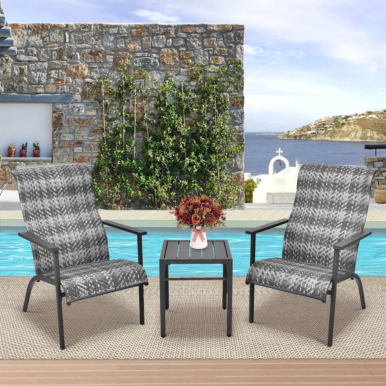 WELLFOR TDS10513GR Patio-Conversation-Sets - View #3