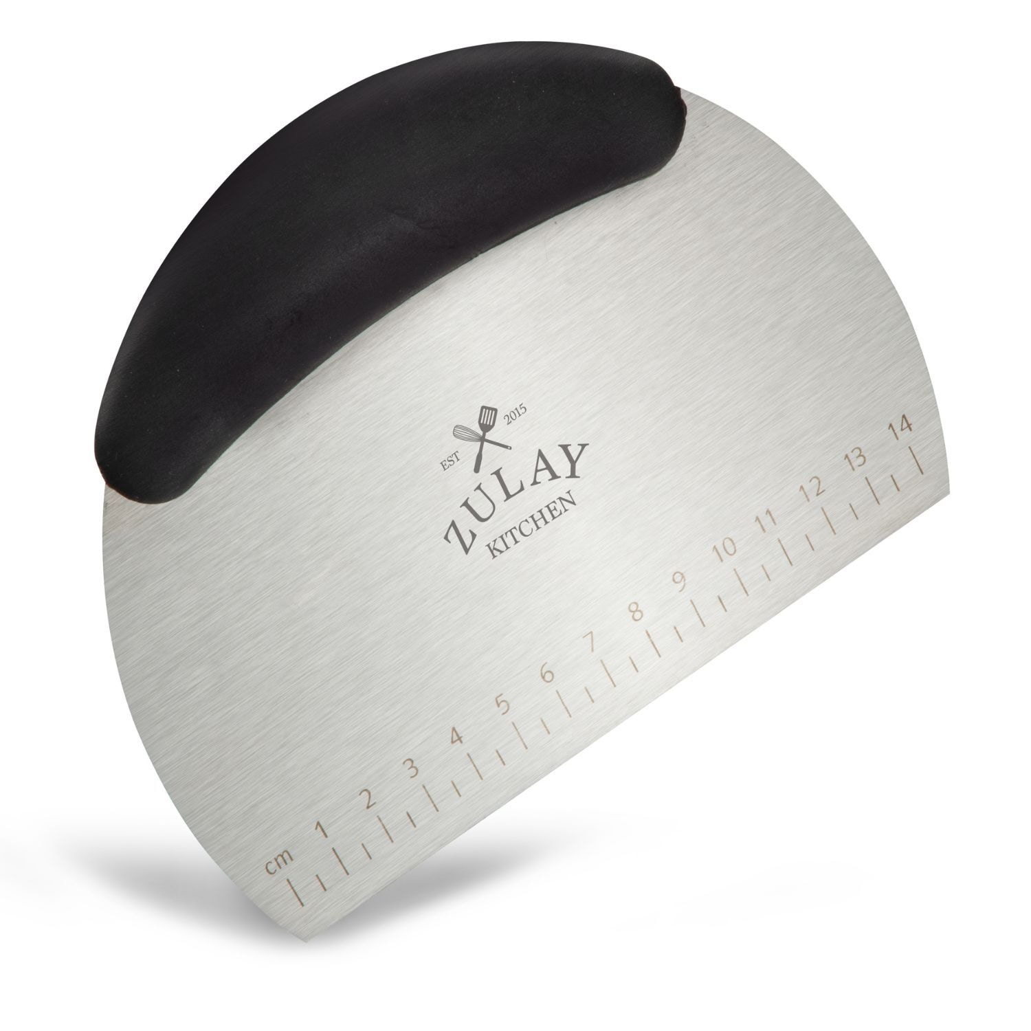 Zulay Kitchen Round Stainless Steel Bench Scraper
