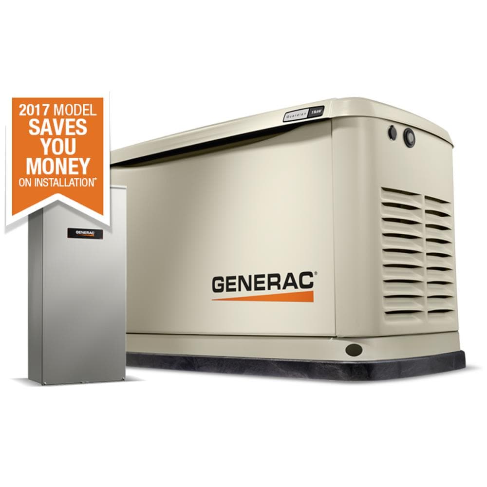 Generac 7032 Guardian 11000-Watt (LP)/10000-Watt (NG) Standby Generator with Automatic Transfer Switch