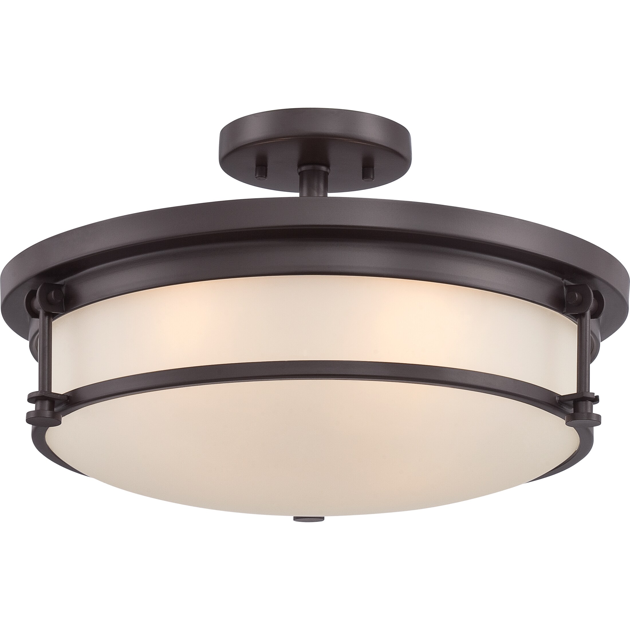 Quoizel Sailor 4-Light 16-in Western Bronze Semi-flush Mount Light in ...