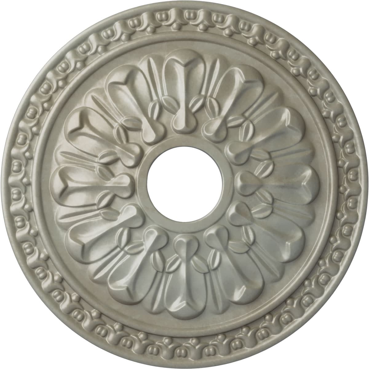 Ekena Millwork CM18WAFLS Warsaw 18-in W x 18-in L Painted Flash Gold Polyurethane Whole Ceiling Medallion