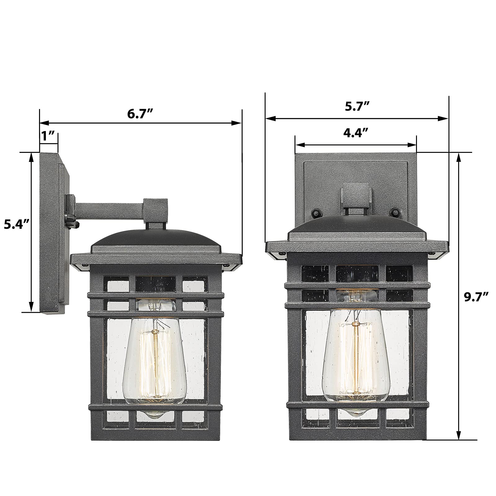 LTMATE LSXE228B BKDM Outdoor-Wall-Lighting - View #2