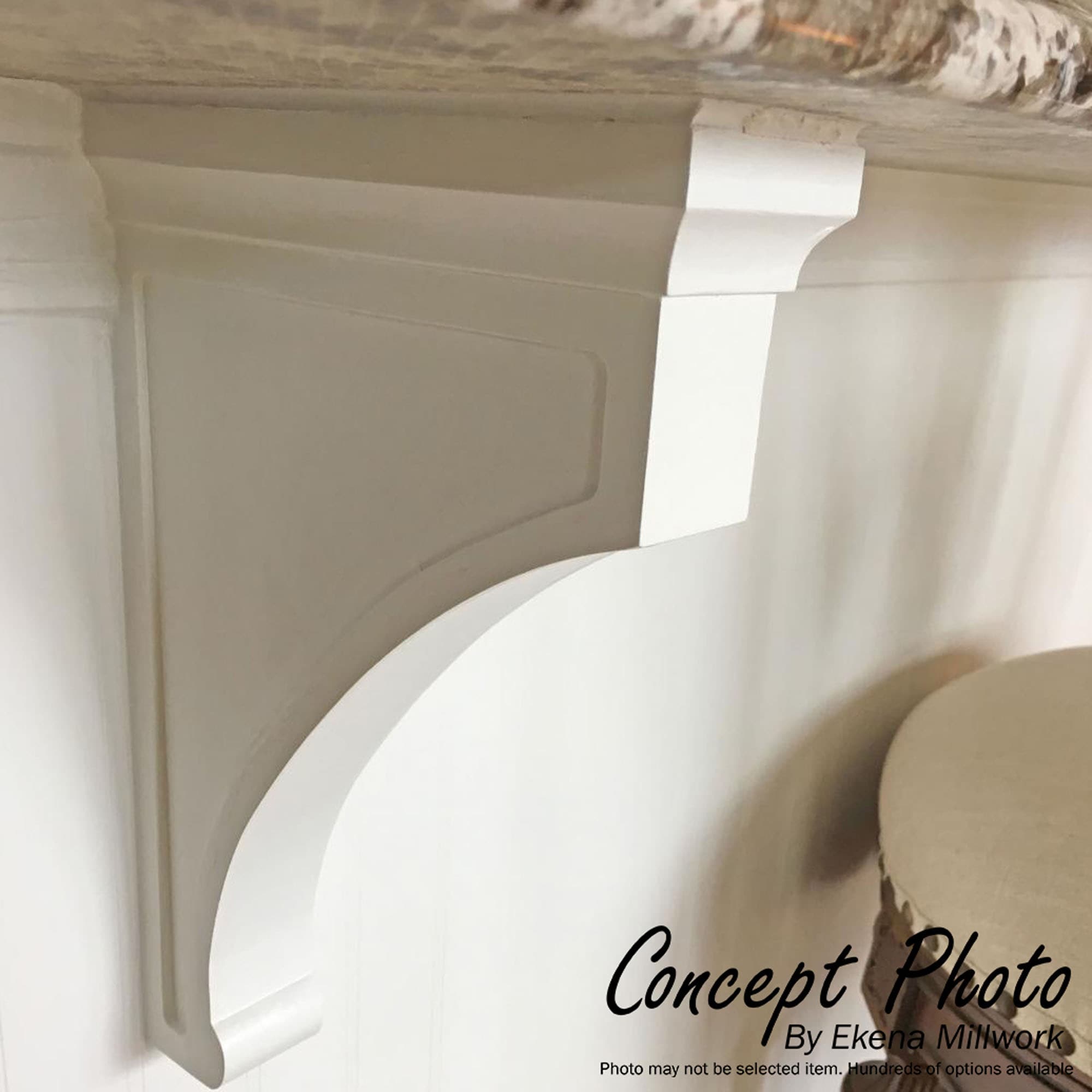 Reece Hand-Carved Alder Wood Countertop Shelf Bracket