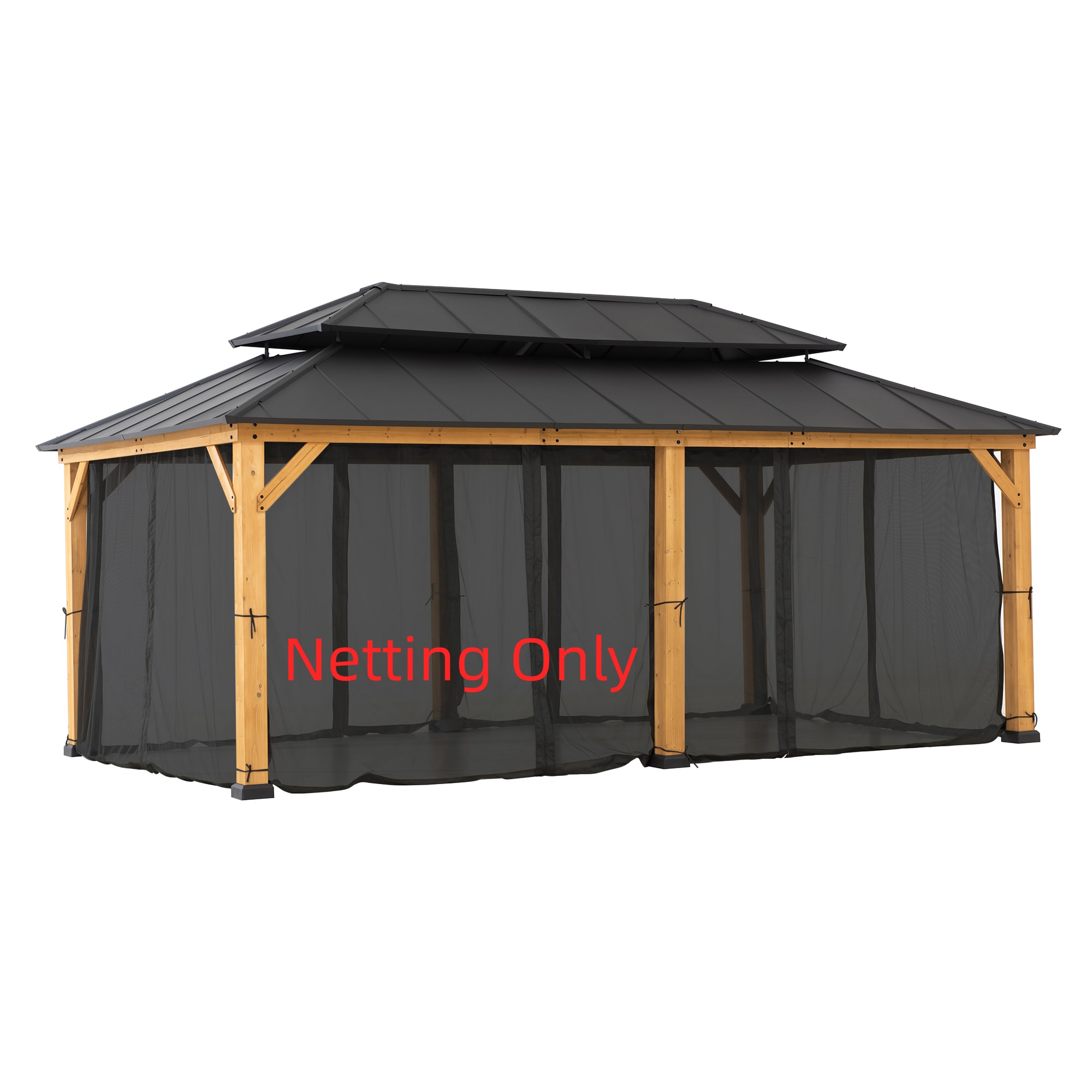 Sunjoy A111513510 Black Canopy replacement top