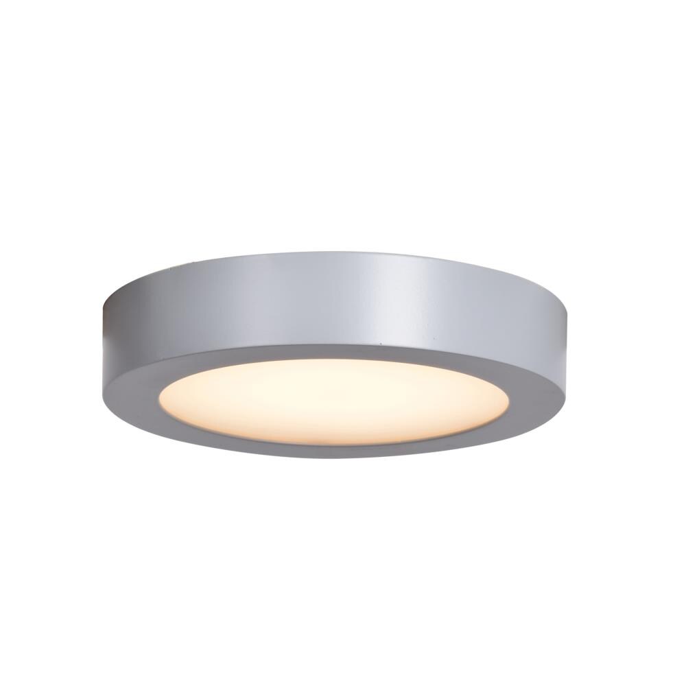 Access Lighting 20800LEDD-SILV/ACR Strike 2.0 1 -Light 7-in Gloss Gray Integrated LED Flush Mount Light