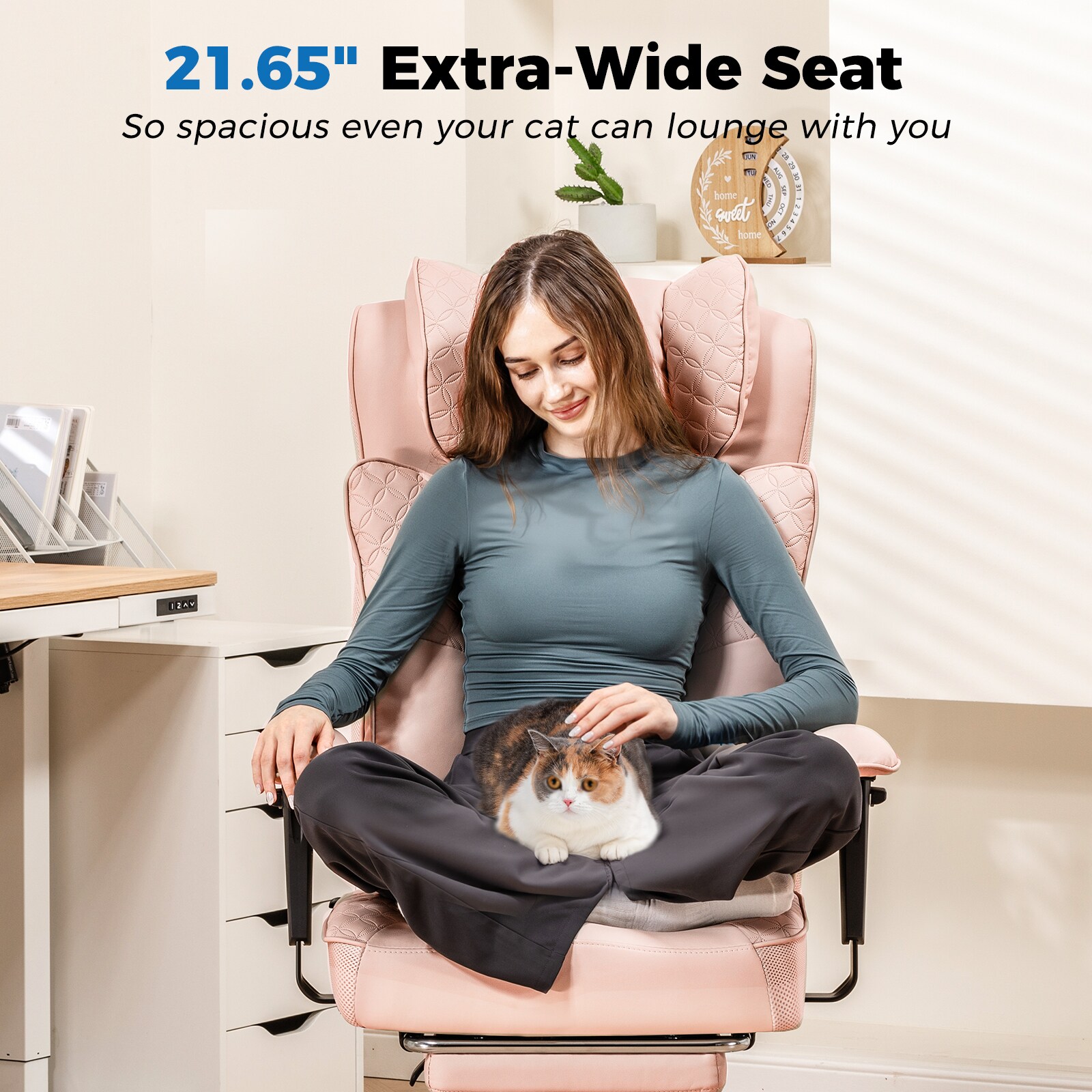 GTPLAYER LOWE'S-CH610-PINK Office-Chairs - View #10