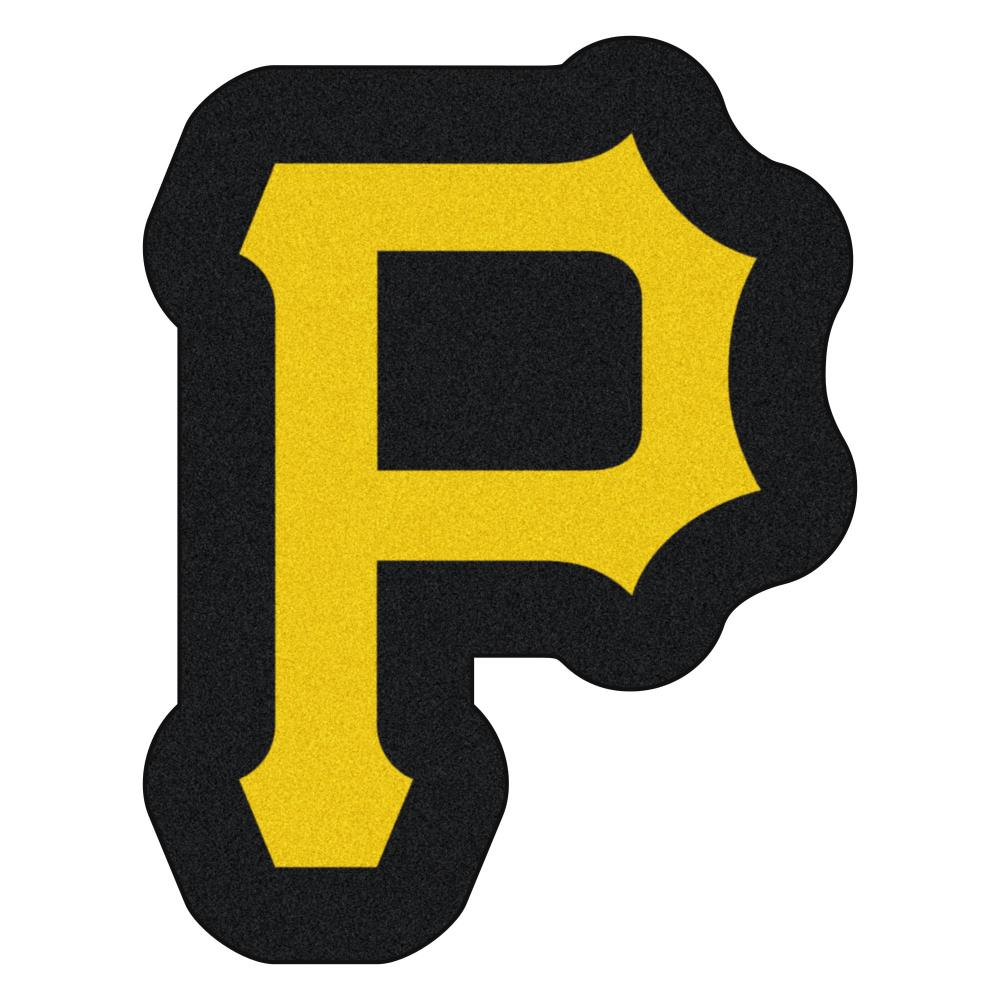 FANMATS MLB Pittsburgh Pirates Black 2 ft. x 2 ft. Round Area Rug