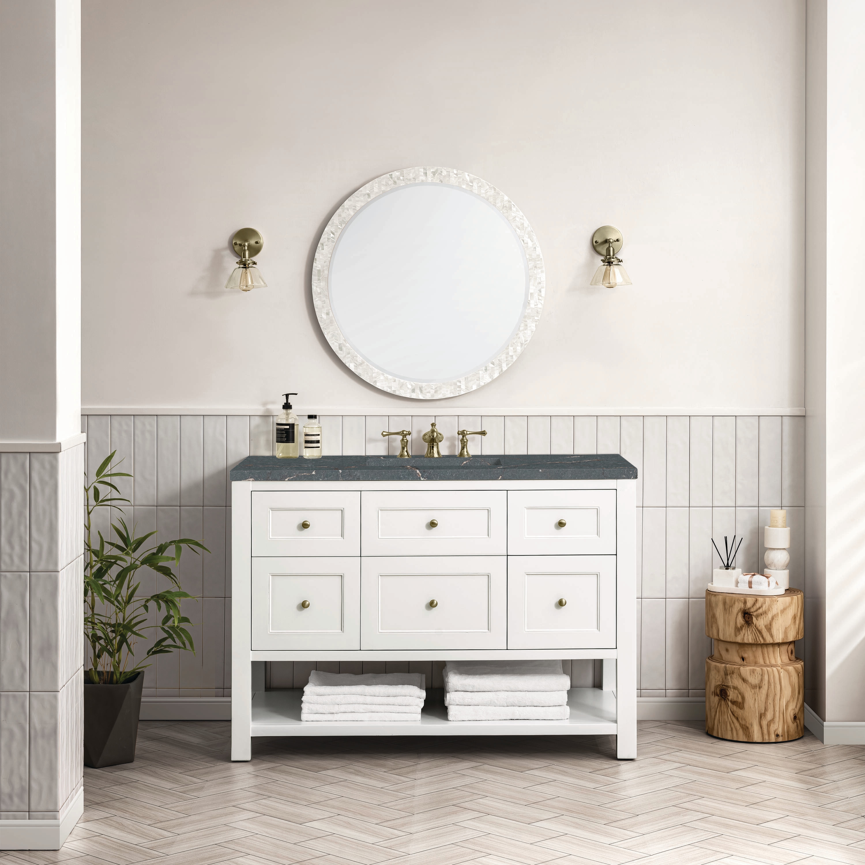 James Martin Vanities 330-V48-BW-3PBL Bath-Vanity-Combo - View #2