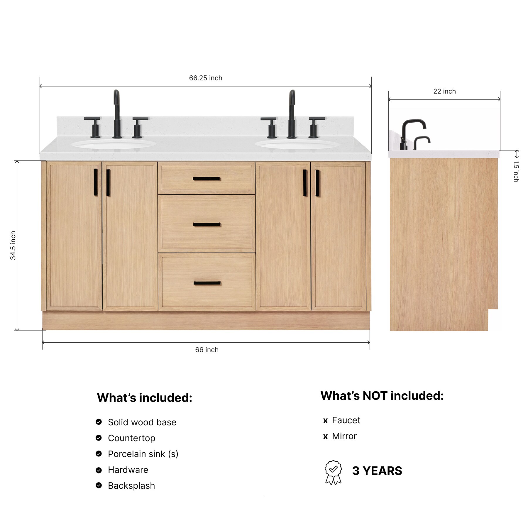 ARIEL K67CWOVOWHT Bath-Vanity-Combo - View #4