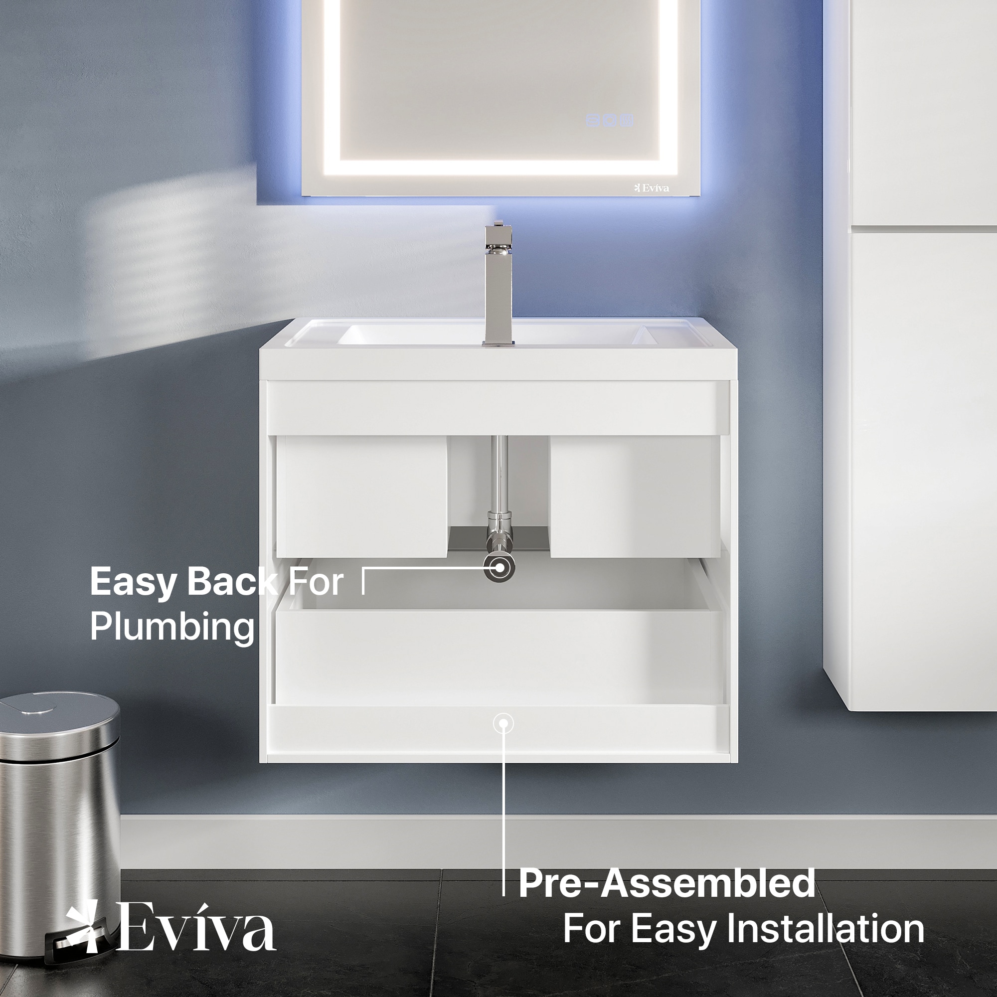 Eviva EVVN700-28WH-WM Bath-Vanity-Combo - View #6