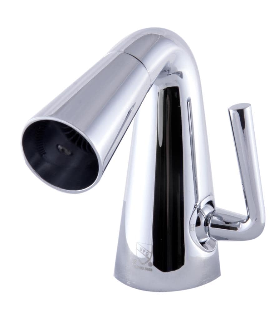 Polished Chrome Single-Hole Cone Waterfall Bathroom Faucet