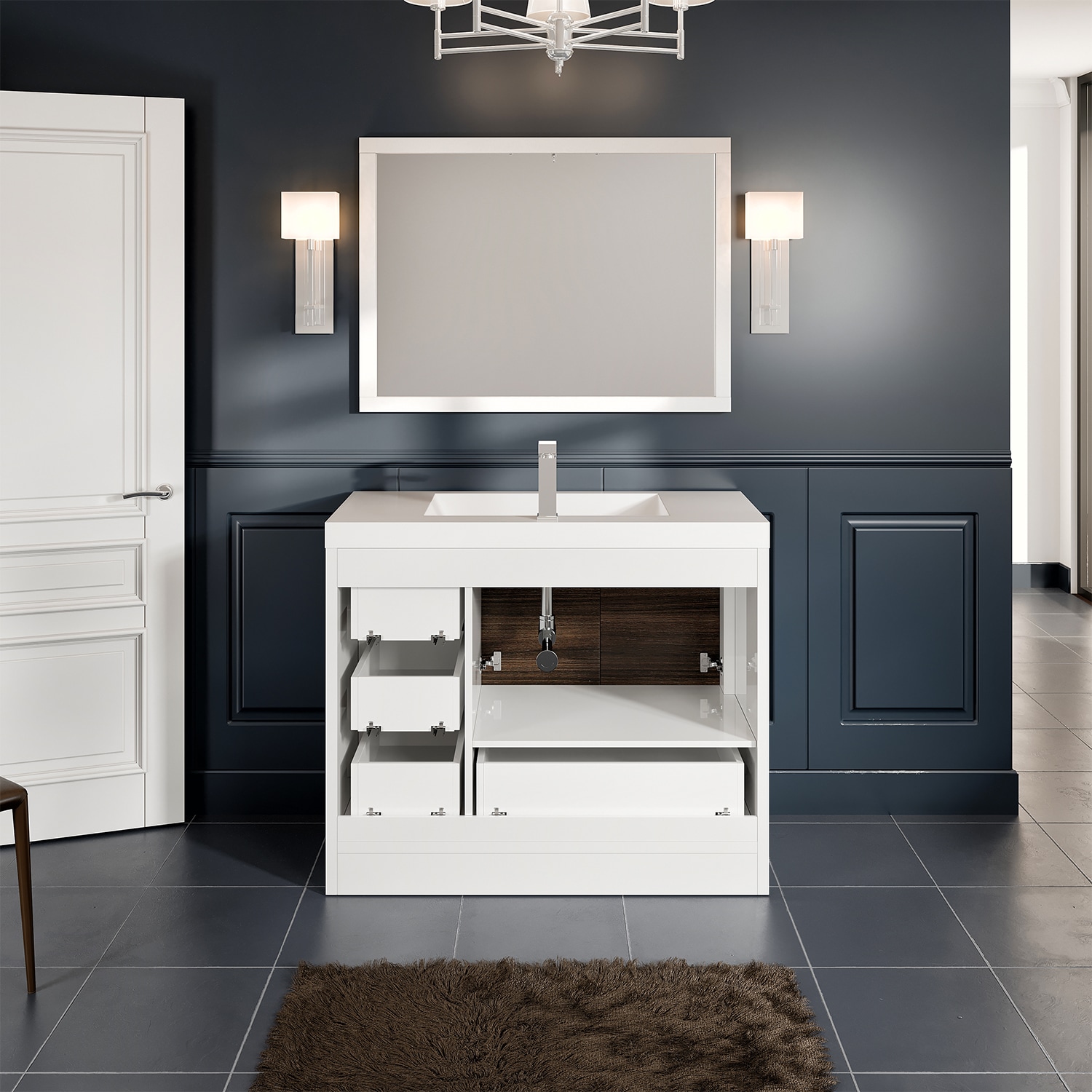Eviva EVVN765-42GOK-WH Bath-Vanity-Combo - View #7
