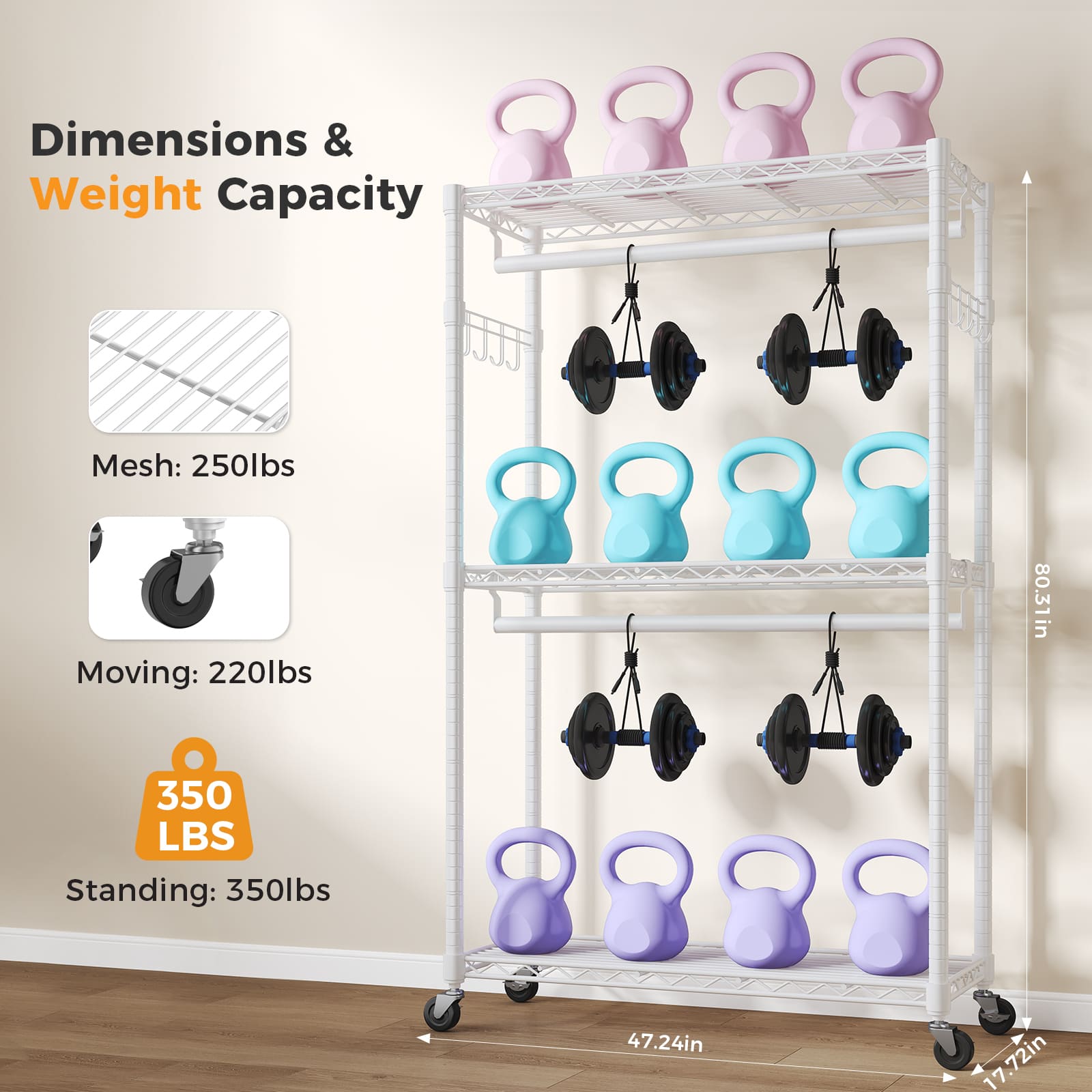 Sweetcrispy L-DS-YJV24TZ-45WT Garment-Racks - View #8