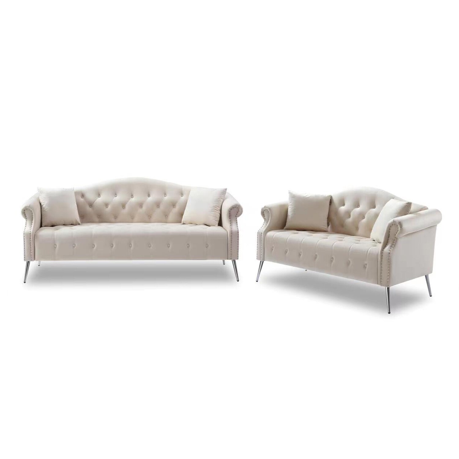 Classic Chesterfield Sofa Loveseat Contemporary Upholstered Couch