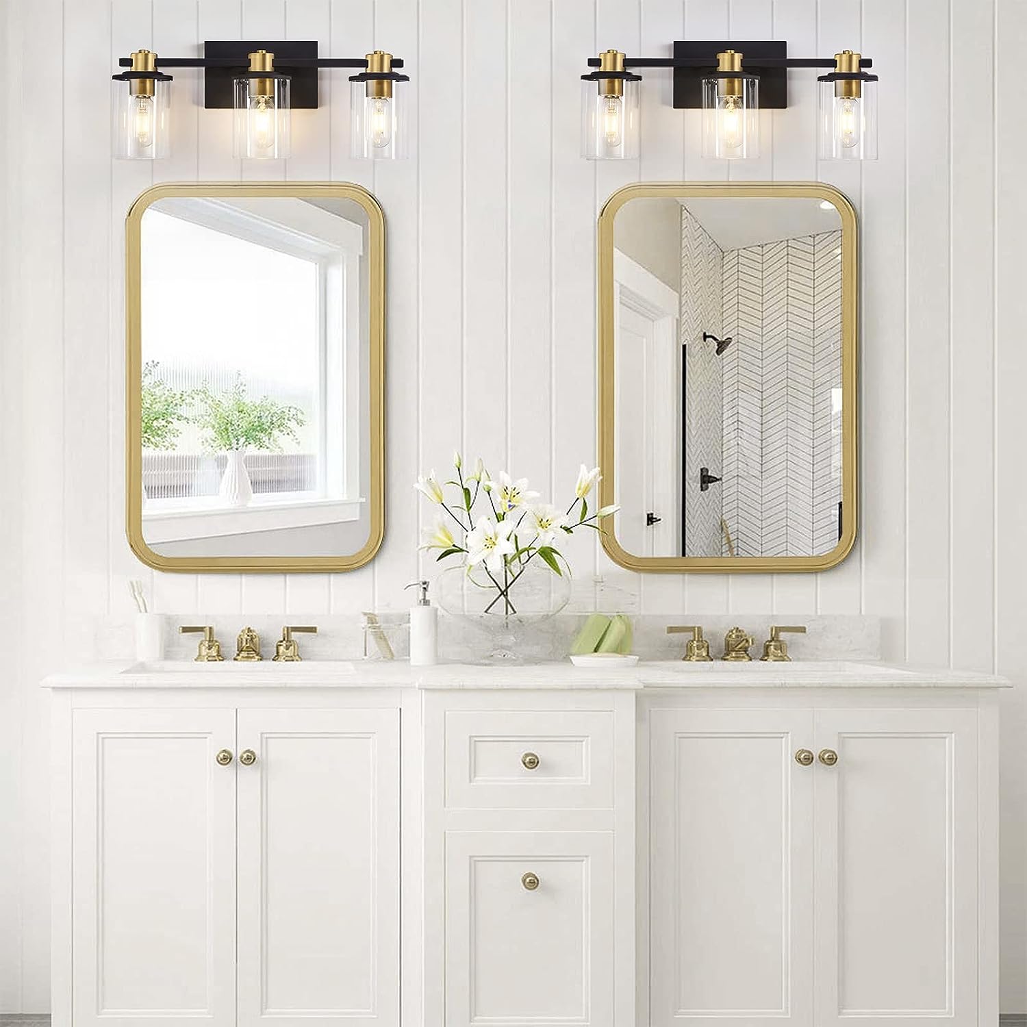 Black and Gold 6-Light Sputnik Chandelier