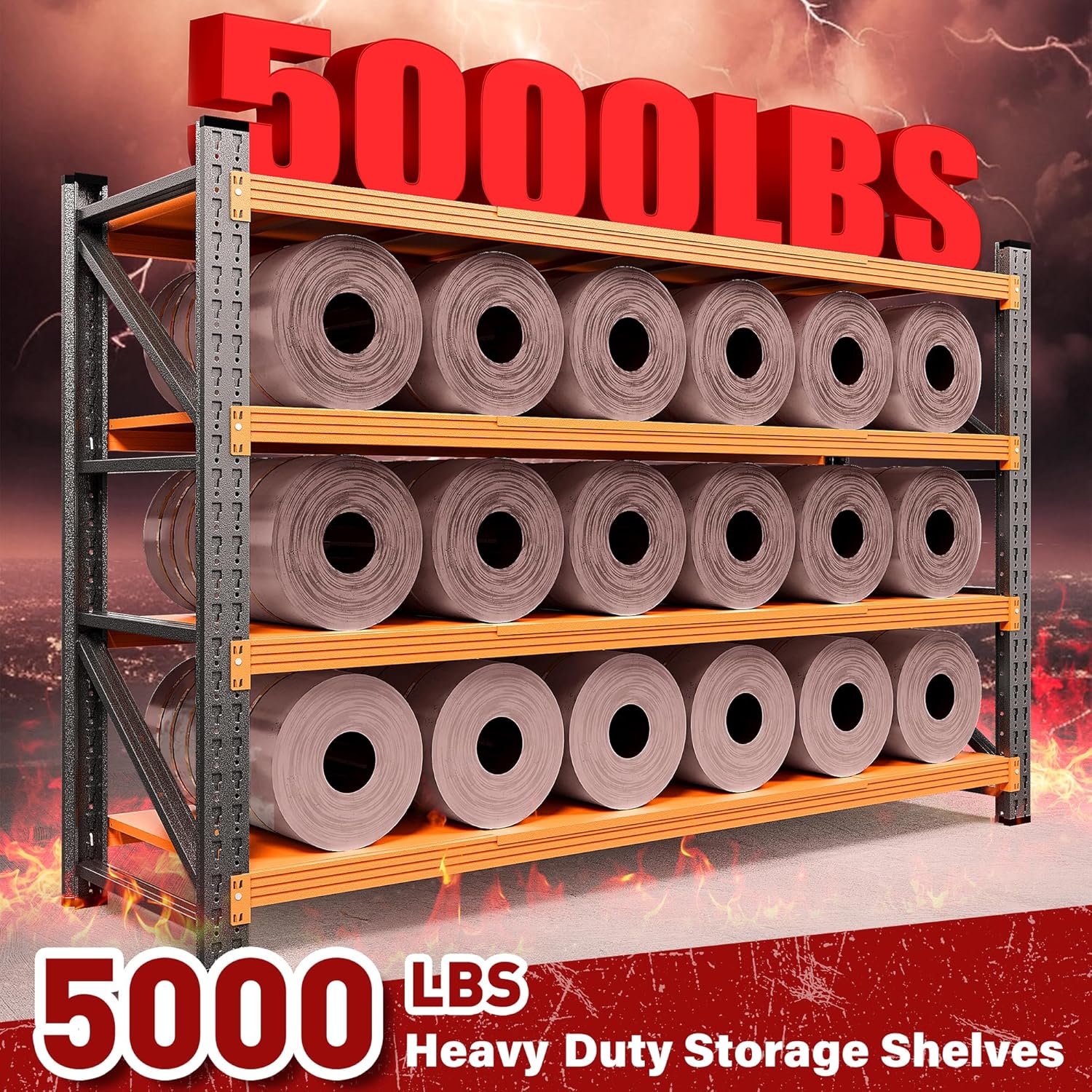 Letaya 5000LBS Heavy Duty Garage Shelving Units 60 Wide Deep Storage ...