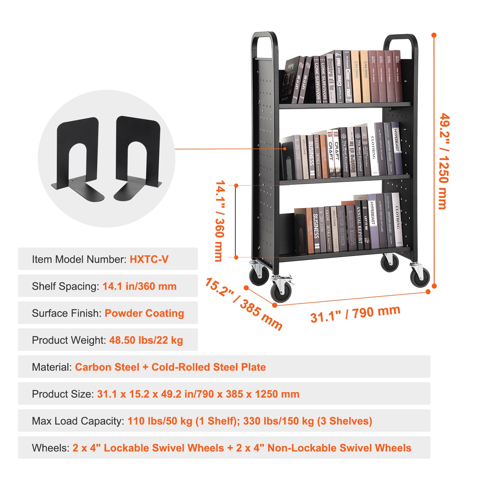VEVOR VXTSGTCHS330WDUI5V0 bookcases - View #10