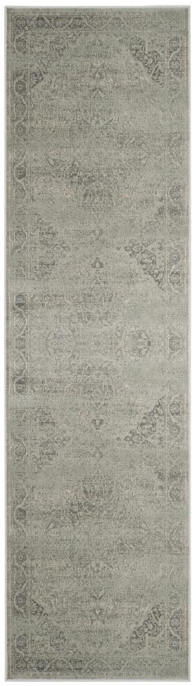 Safavieh VTG159-7660-212 Vintage Tabbas 2 x 12 (ft) Loomed Synthetic Silver Rectangular Indoor Distressed/Overdyed Vintage Runner rug