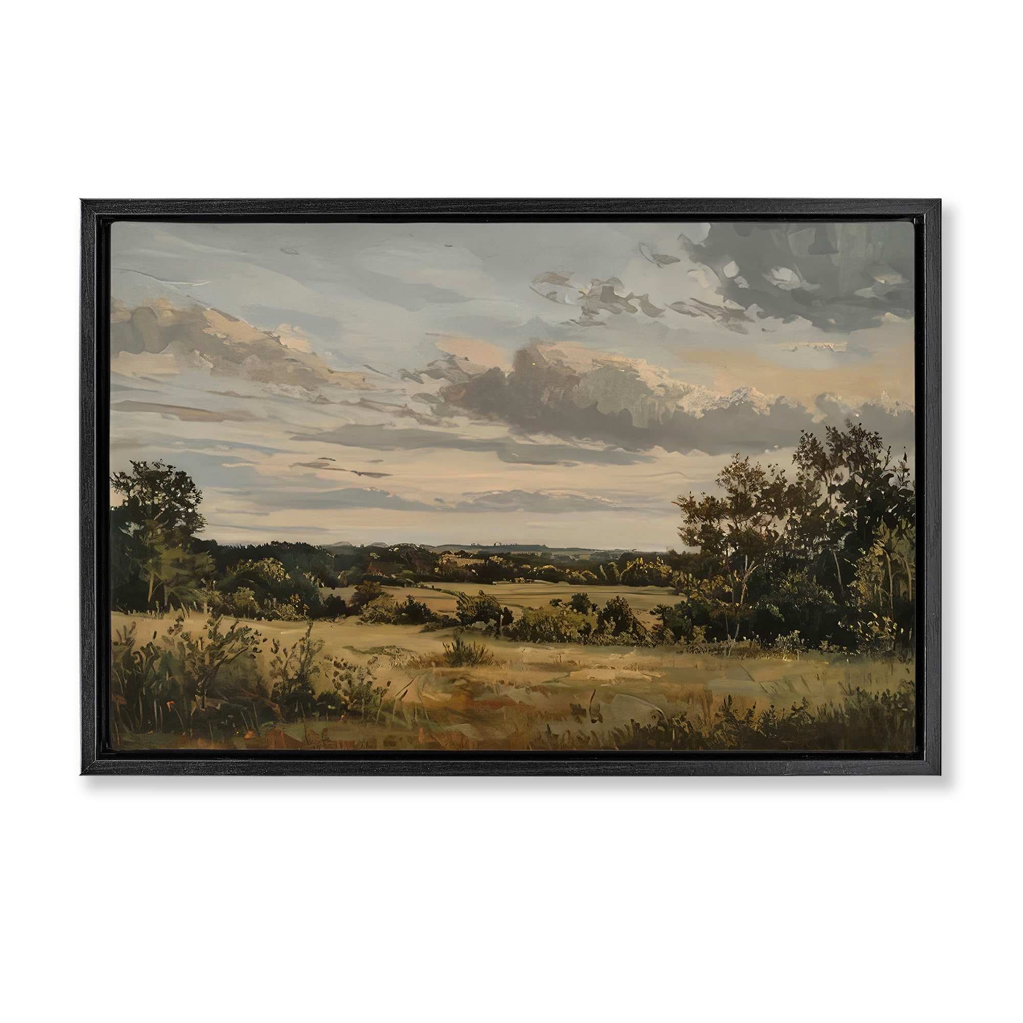 Stupell Industries BT-787-FFB-20X30 Evening Light Countryside Floating Frame design by LSR Creative Studio