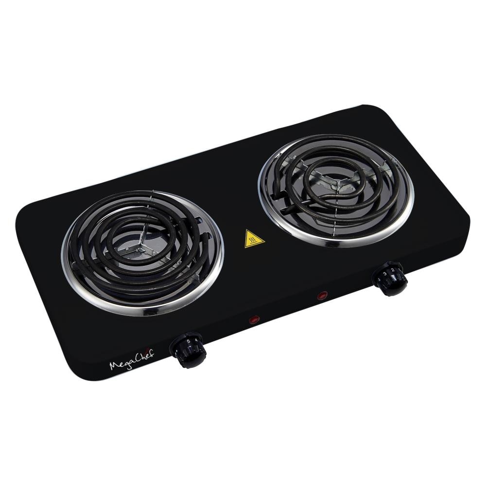 Reviews for MegaChef Portable 2-Burner 5.5 in. White Hot Plate with  Temperature Control