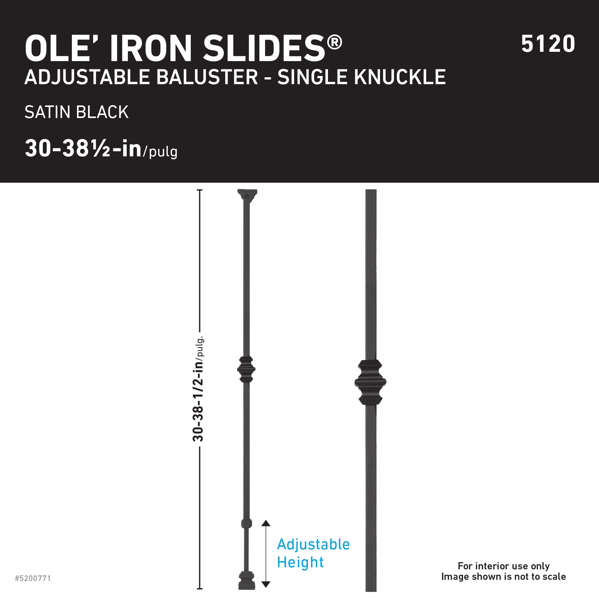 Ole' Iron Slides ISKNUC1-SAT Interior-Stairpart-Balusters - View #3