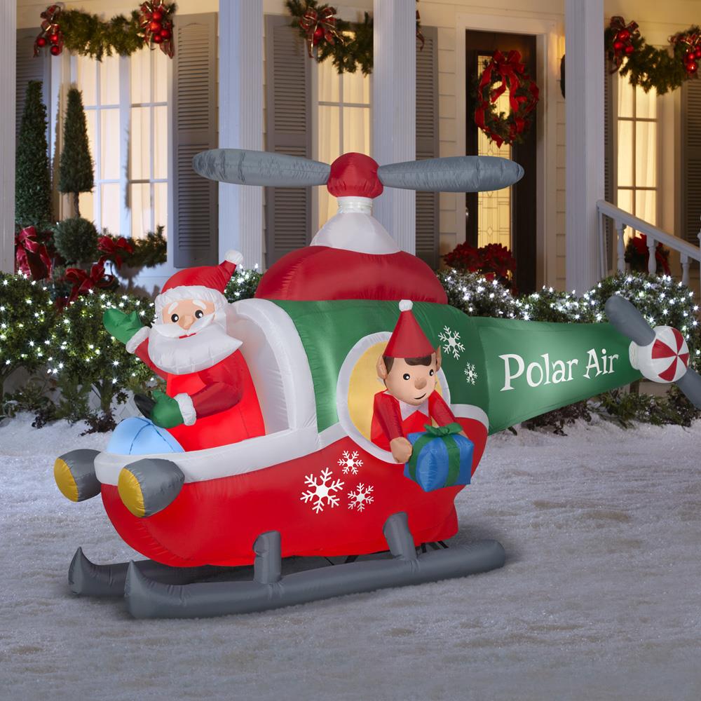 Gemmy 5.1-ft Animatronic Lighted Christmas Inflatable in the Christmas ...