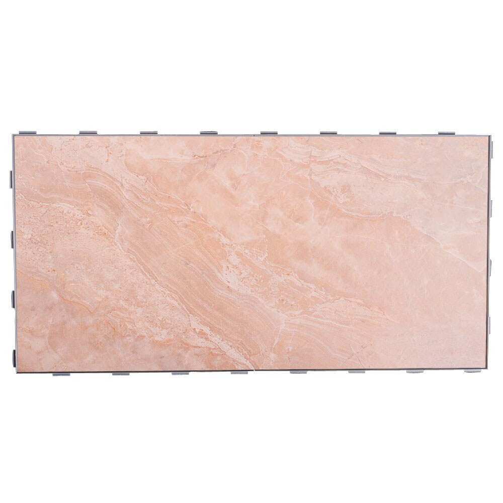 SnapStone 11-040-04-02 Interlocking Beach 12-in x 24-in Glazed Porcelain Tile (7.86-sq. ft/ Carton)