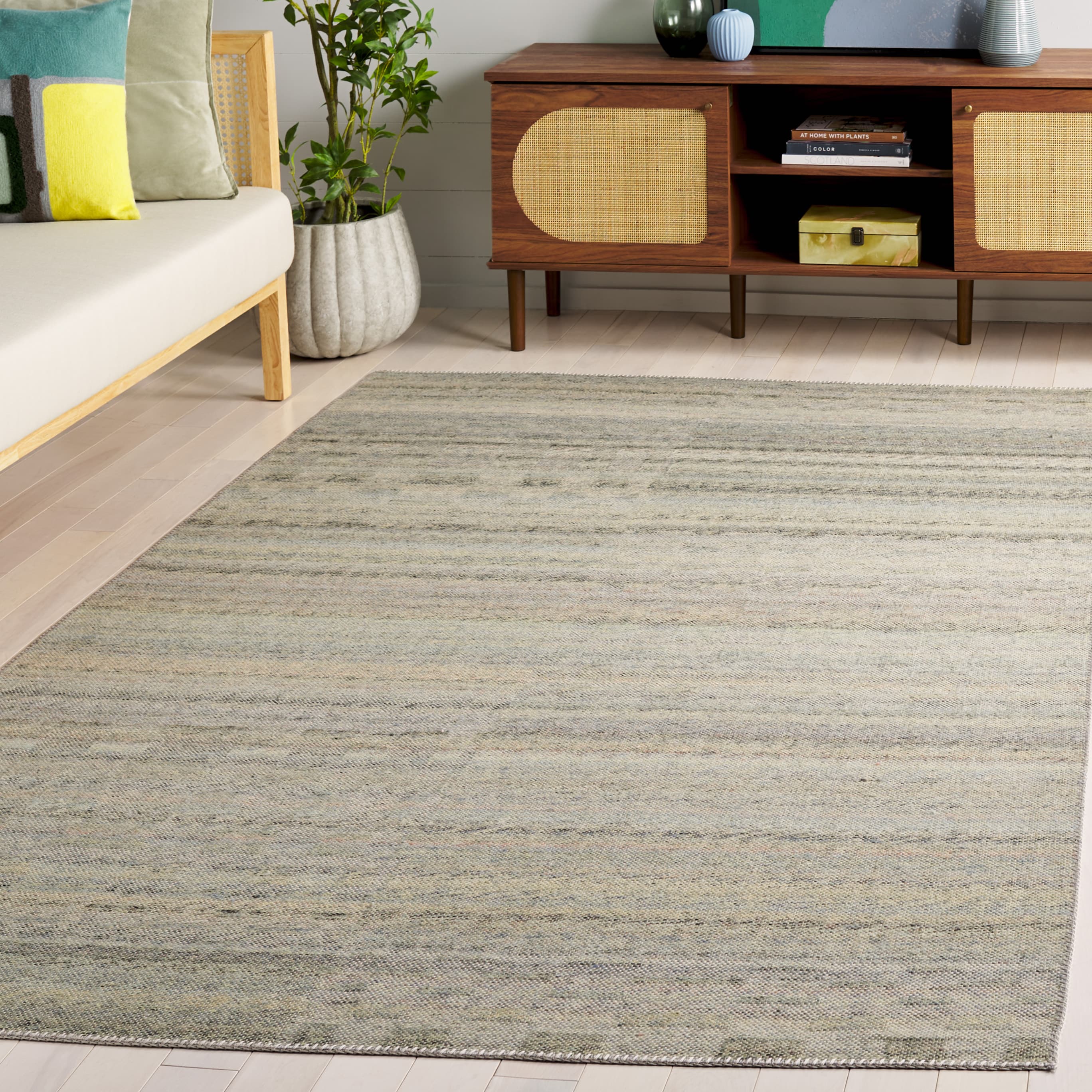 Cabo 360L Blue Green 5ft x 8ft Contemporary Rug