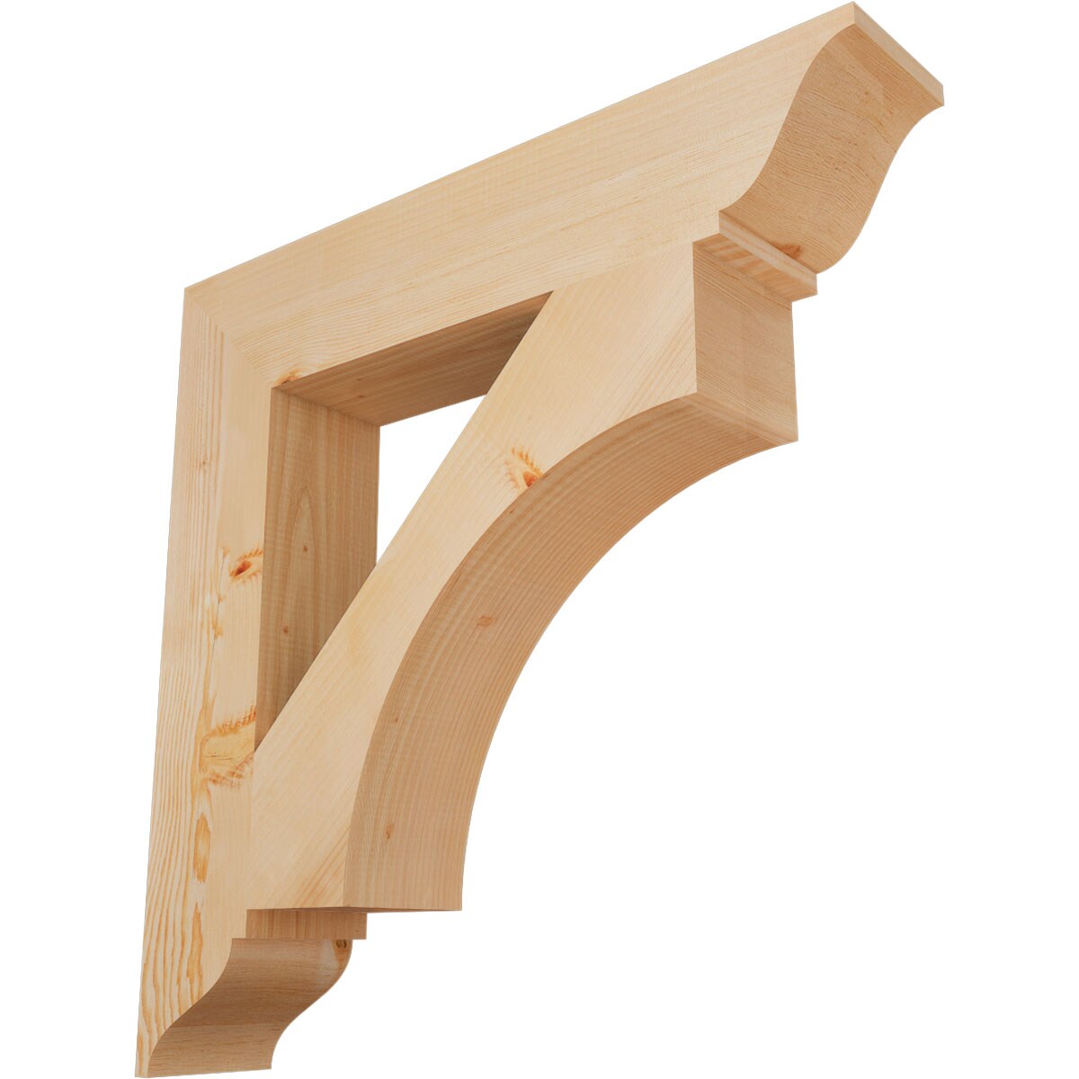 Ekena Millwork BKT06X32X32WTL01SDF Westlake traditional smooth 5-1/2-in x 32-in x 32-in Douglas fir Brown Wood Standard bracket