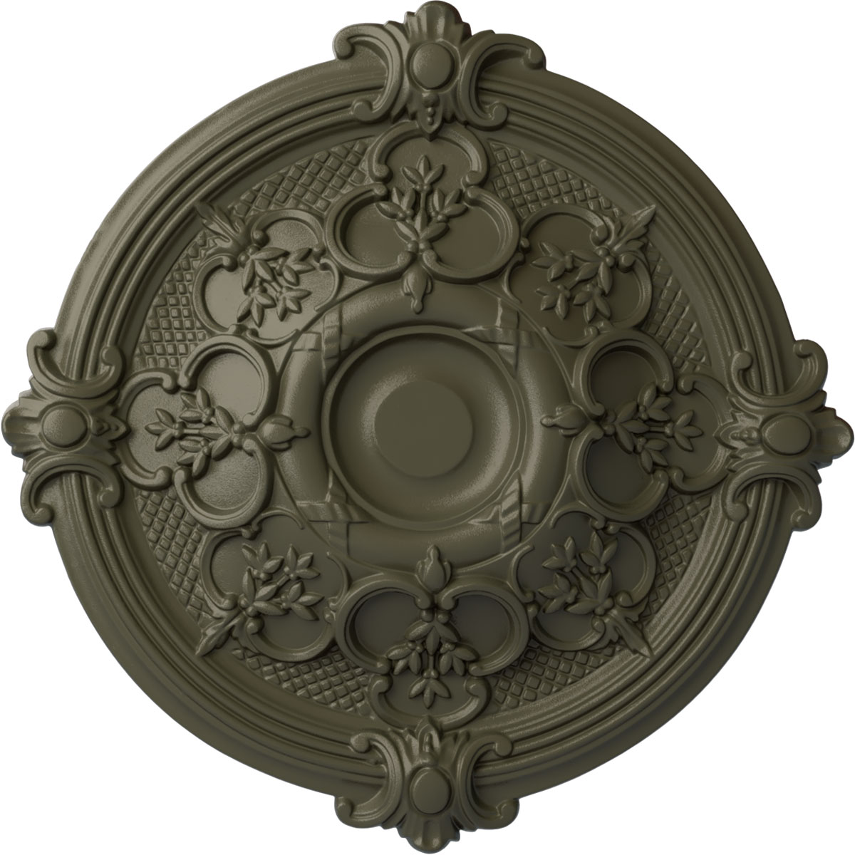 Ekena Millwork CM17HAWHF Hamilton 17.375-in W x 17.375-in L Painted Witch Hazel Polyurethane Whole Ceiling Medallion