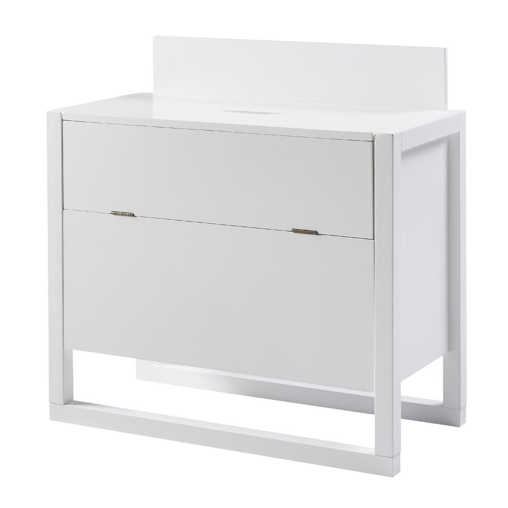 Versanora VNF-00039WH Addison 24-in x 24-in White Rectangle Bar Cabinet